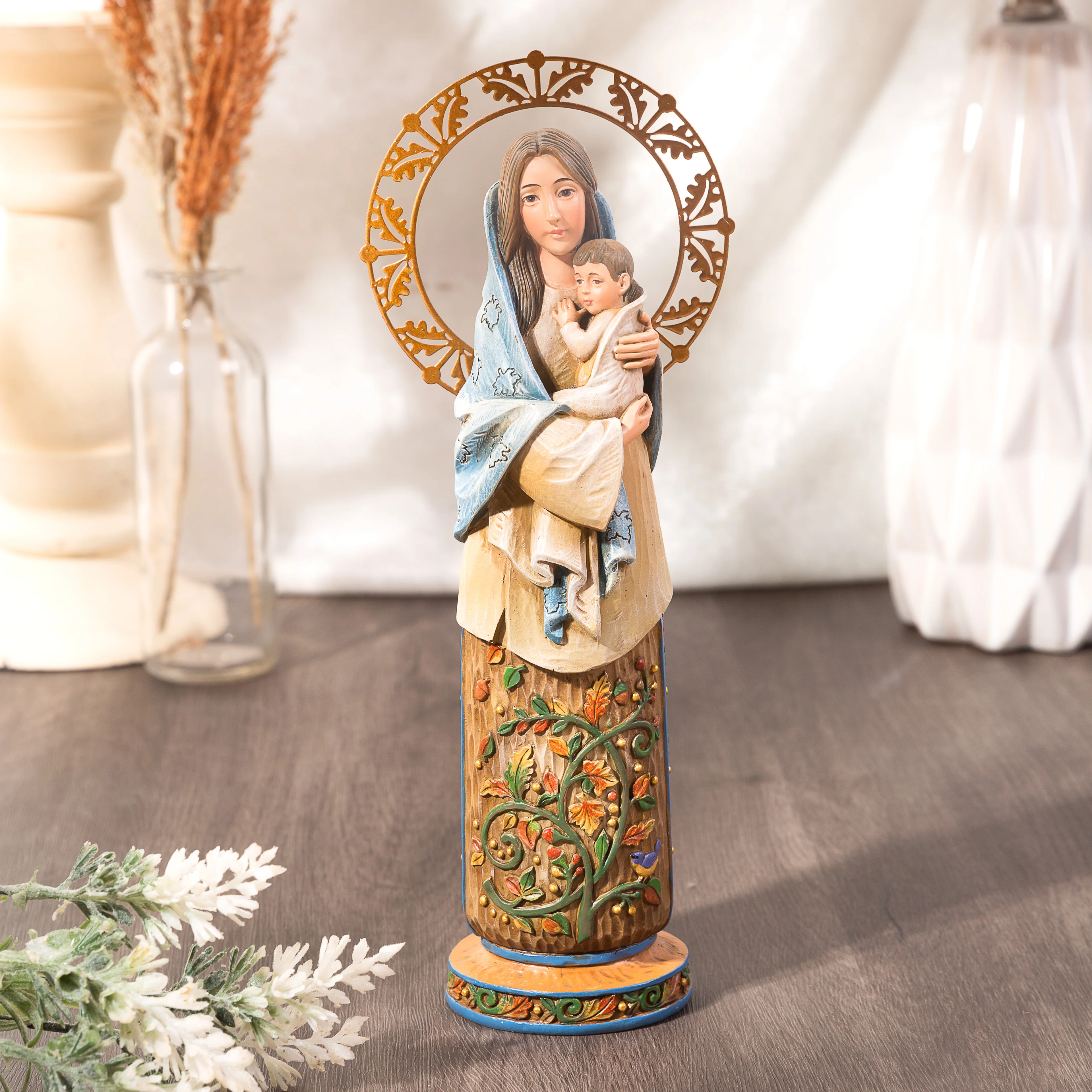 Madonna and Child Seasonal Statue Series-Fall