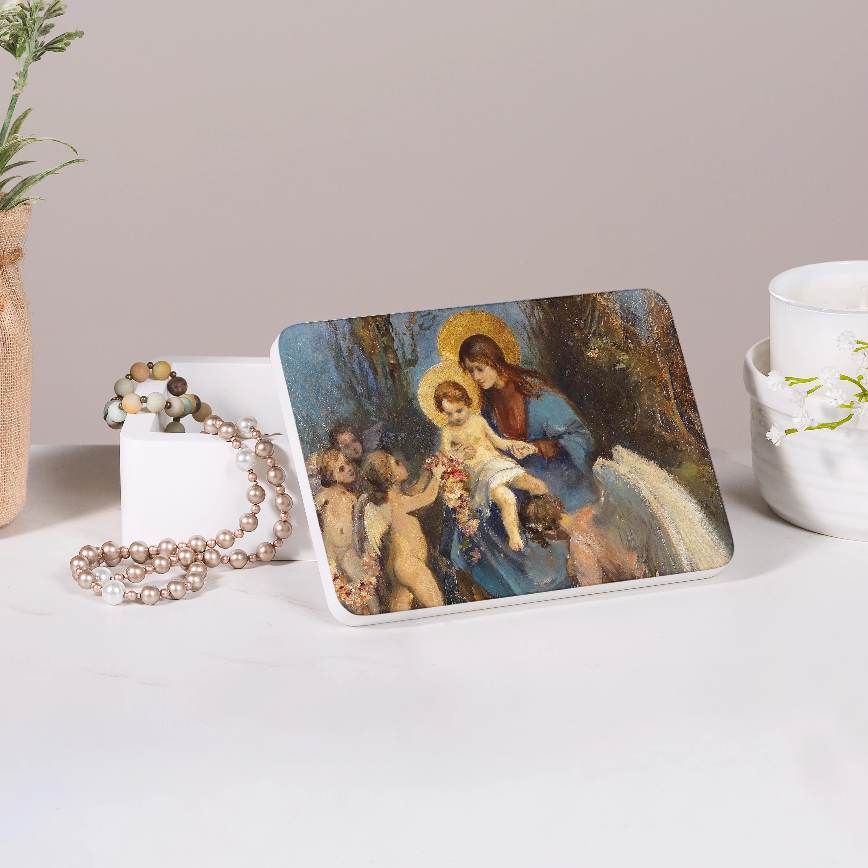 Madonna & Child Keepsake Rosary Box - Image 2