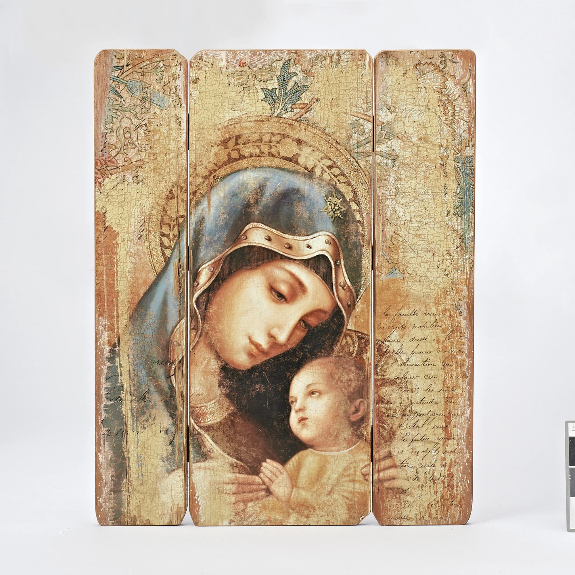 Madonna & Child Wooden Wall Plaque
