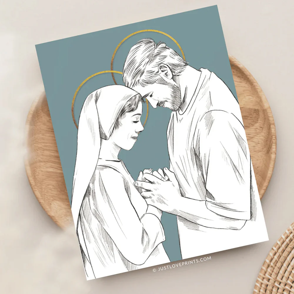 Mary & Joseph Praying Greeting Card - Image 2