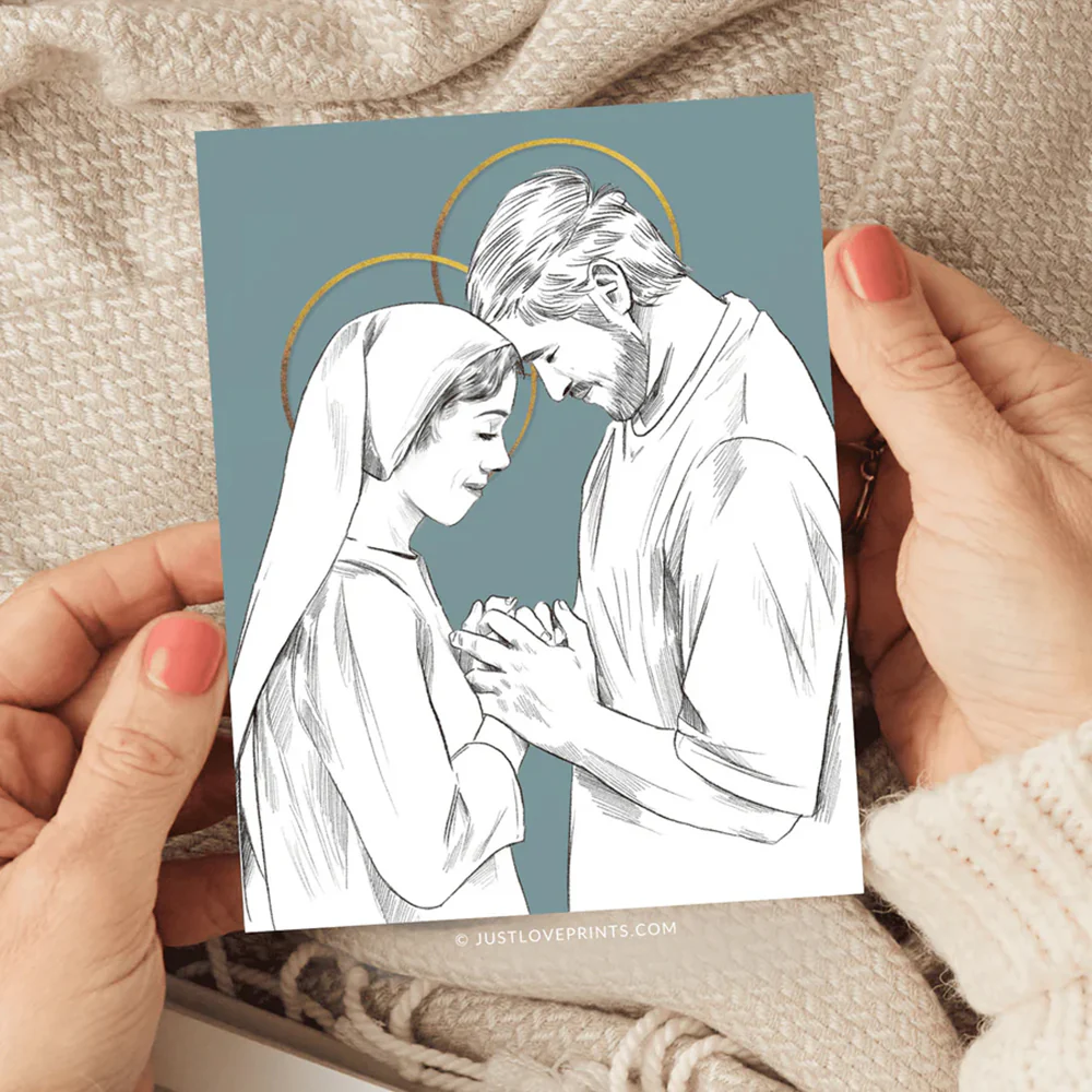 Mary & Joseph Praying Greeting Card - Image 3