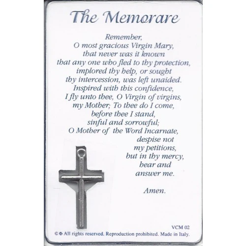 Memorare Laminated Card with Crucifix - Image 2