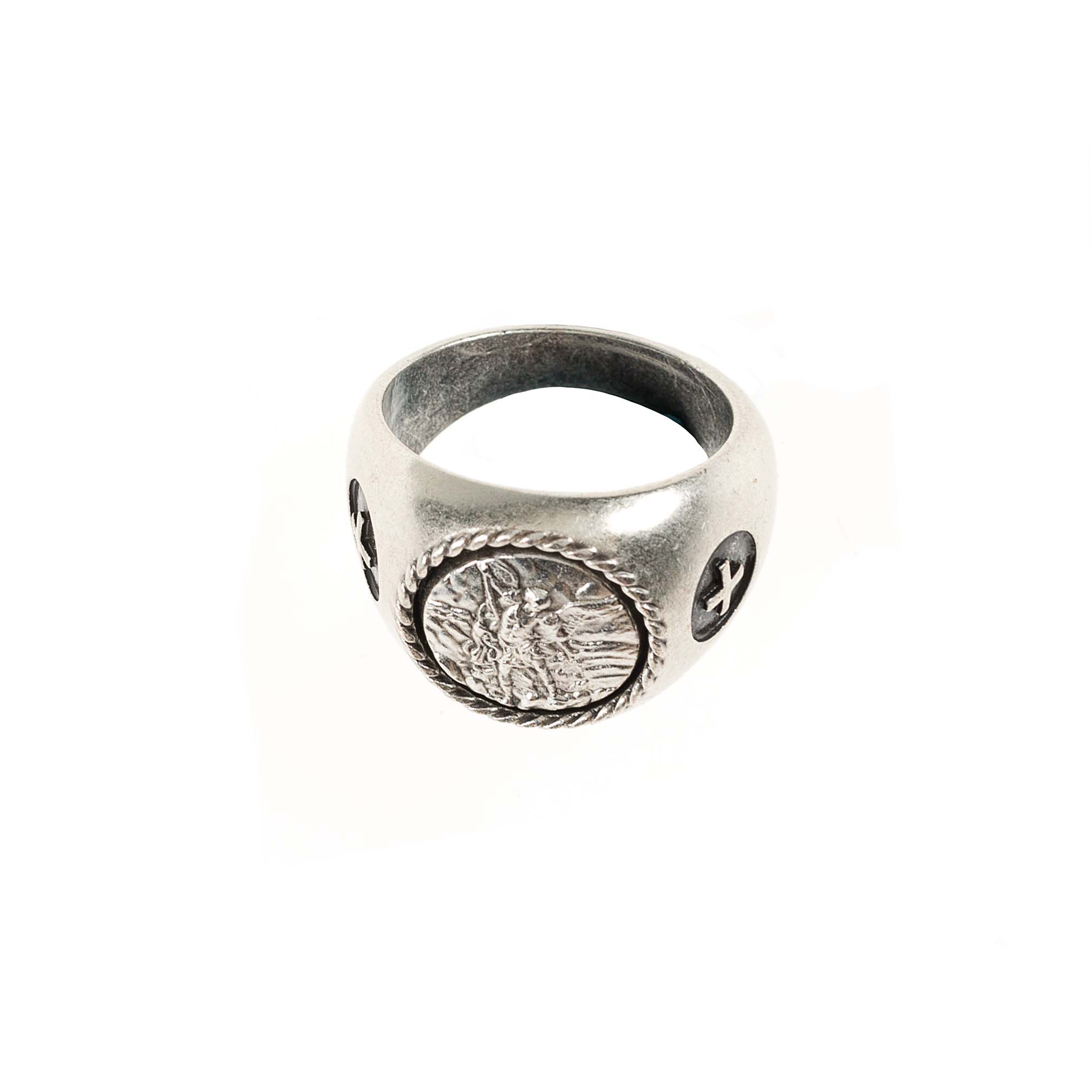Men's St. Michael Signet Ring - Image 3
