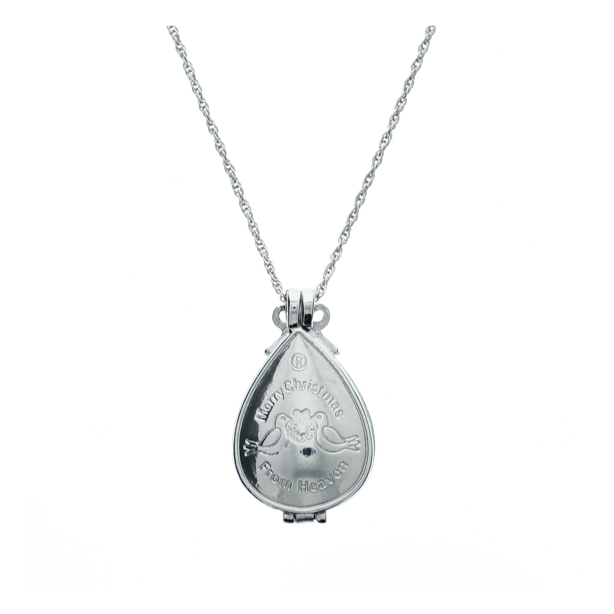 Merry Christmas from Heaven - Keepsake Locket w/Memory Box - Image 3