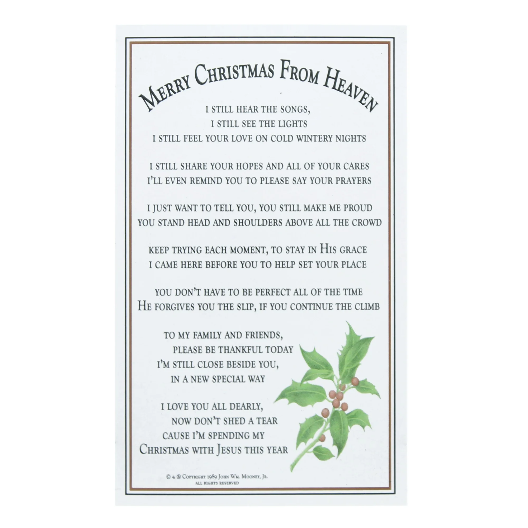 Merry Christmas from Heaven - Keepsake Locket w/Memory Box - Image 4