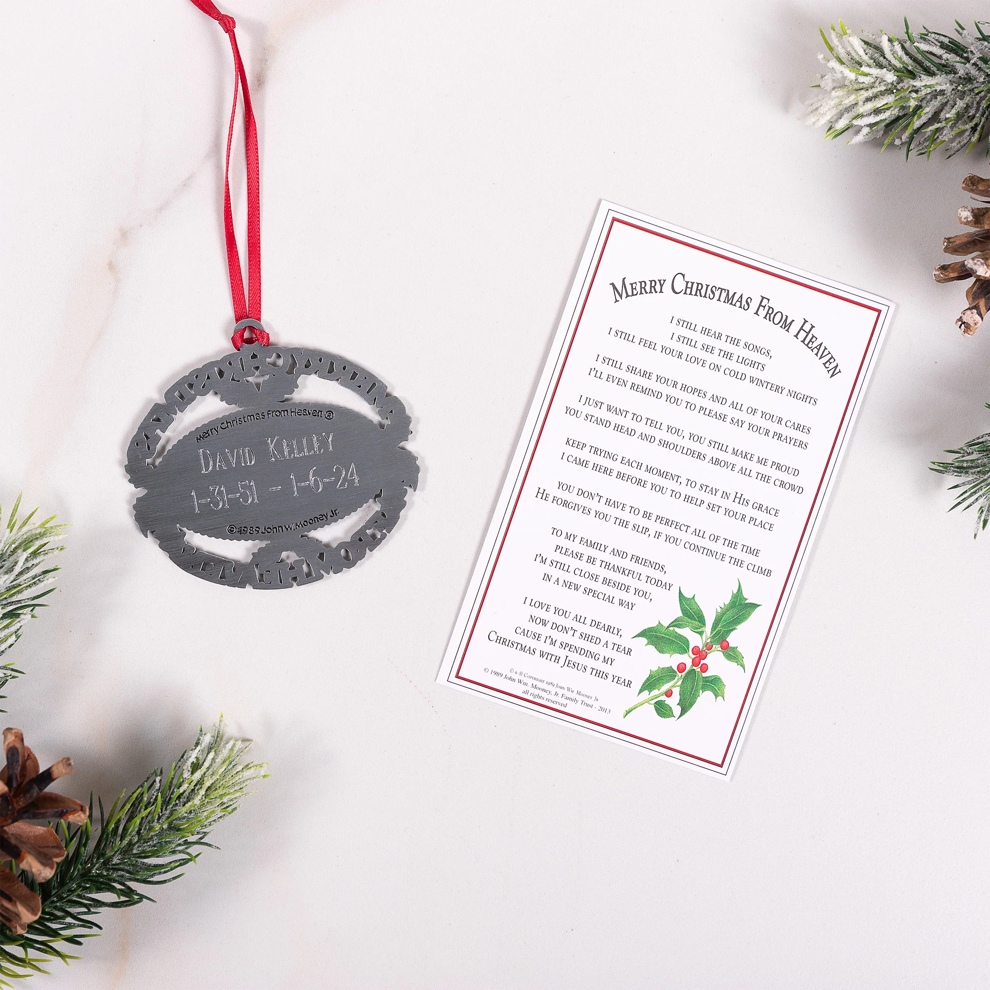 Merry Christmas From Heaven Ornament and Bookmark - Image 8