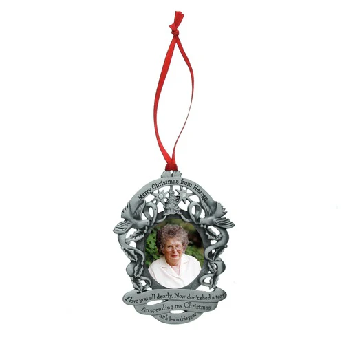 Merry Christmas from Heaven Photo Ornament - Image 2