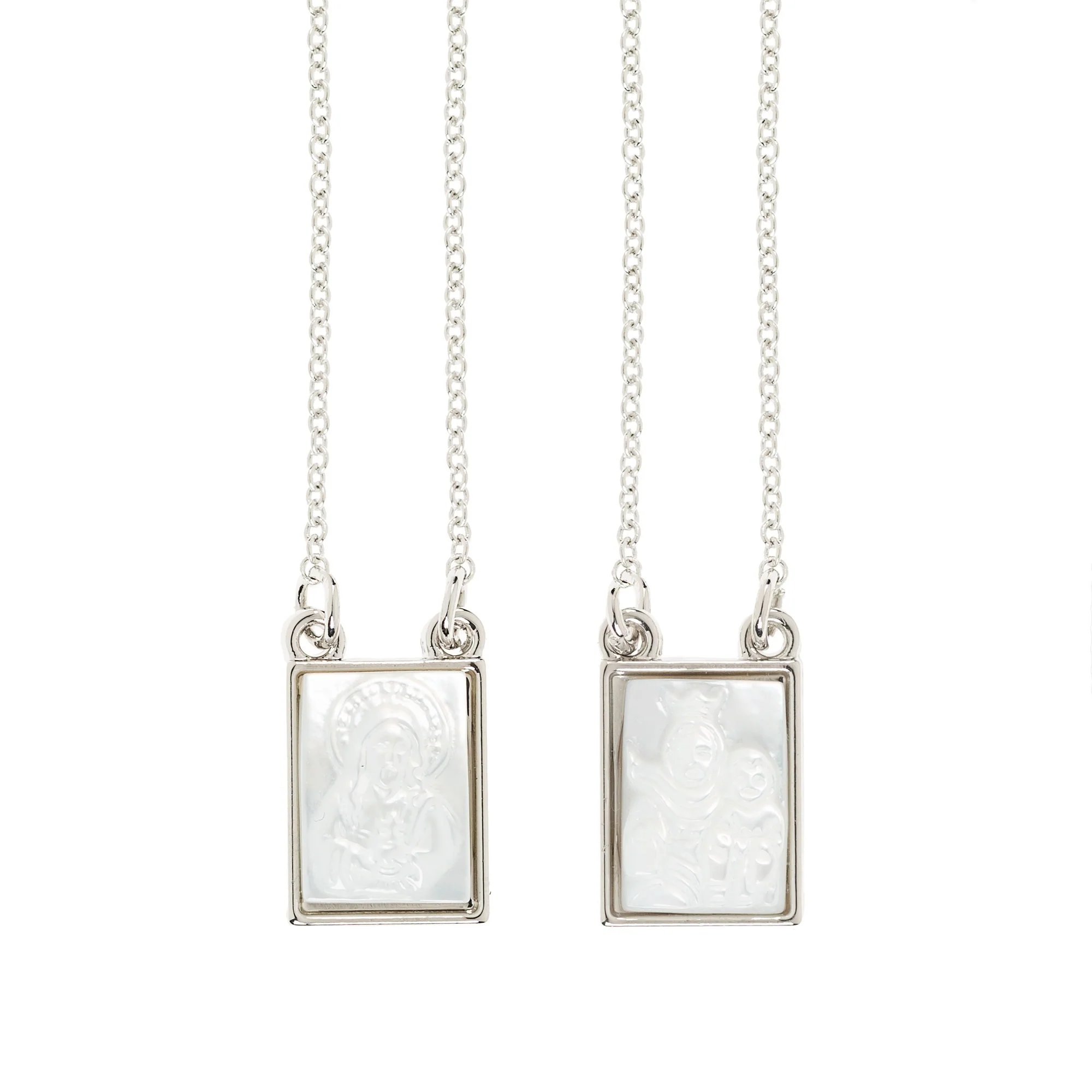Metal & Shell Scapular Necklace