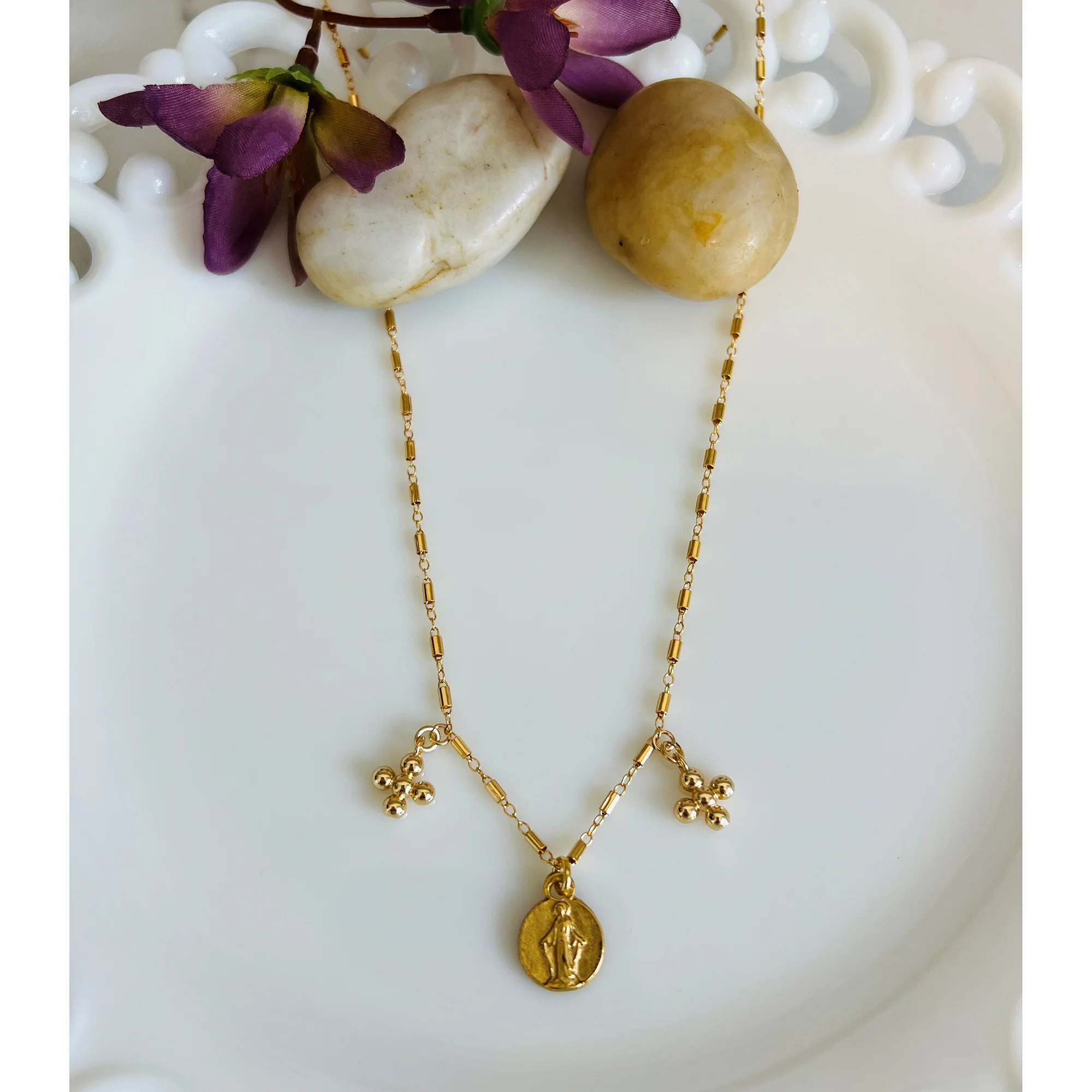 Miraculous Mary & Crosses Necklace