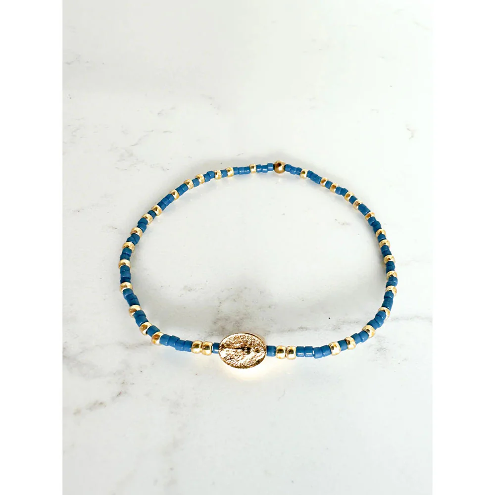 Marian Medal Beaded Stretch Bracelet - Multiple Colors - Image 5