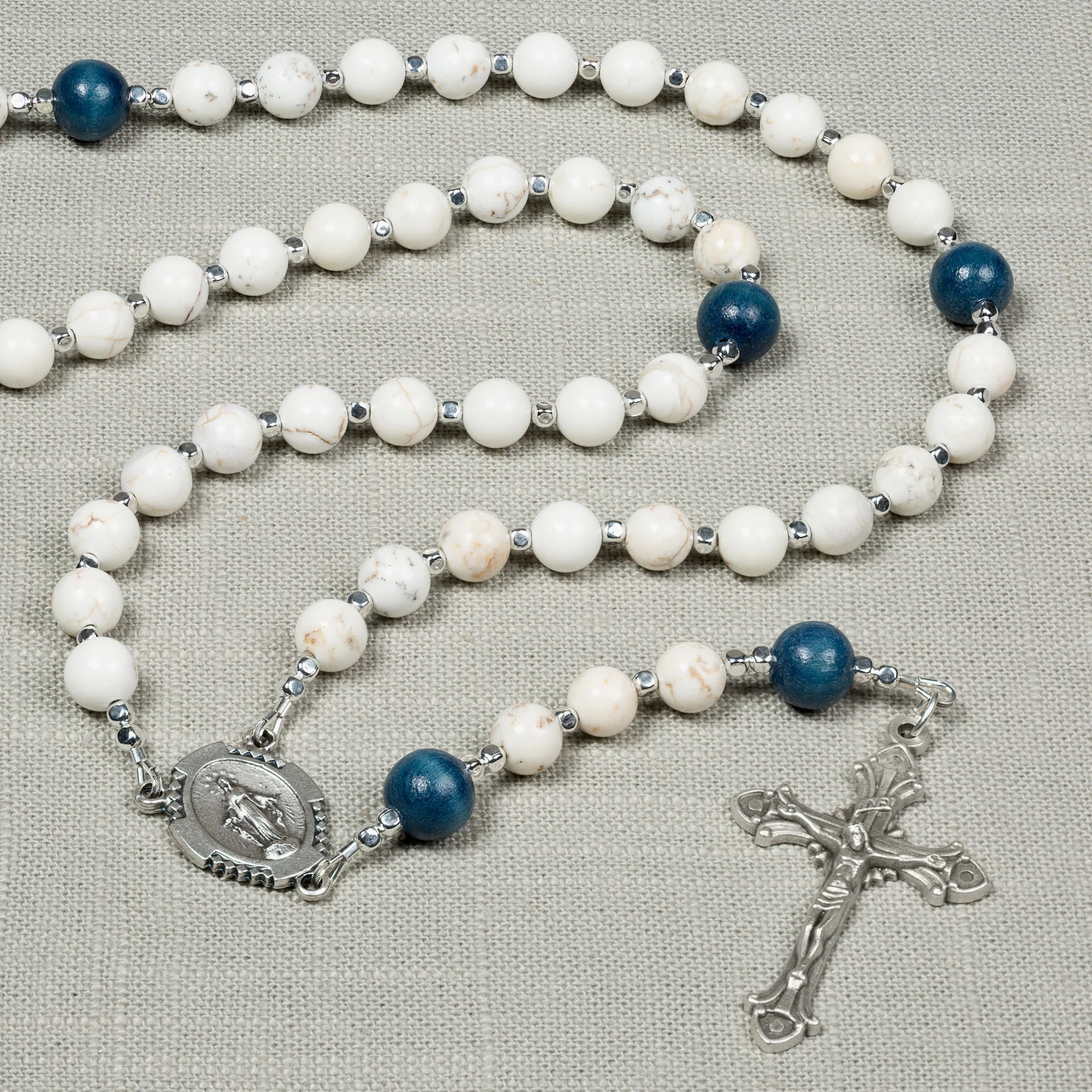 Miraculous Medal Magnesite Rosary
