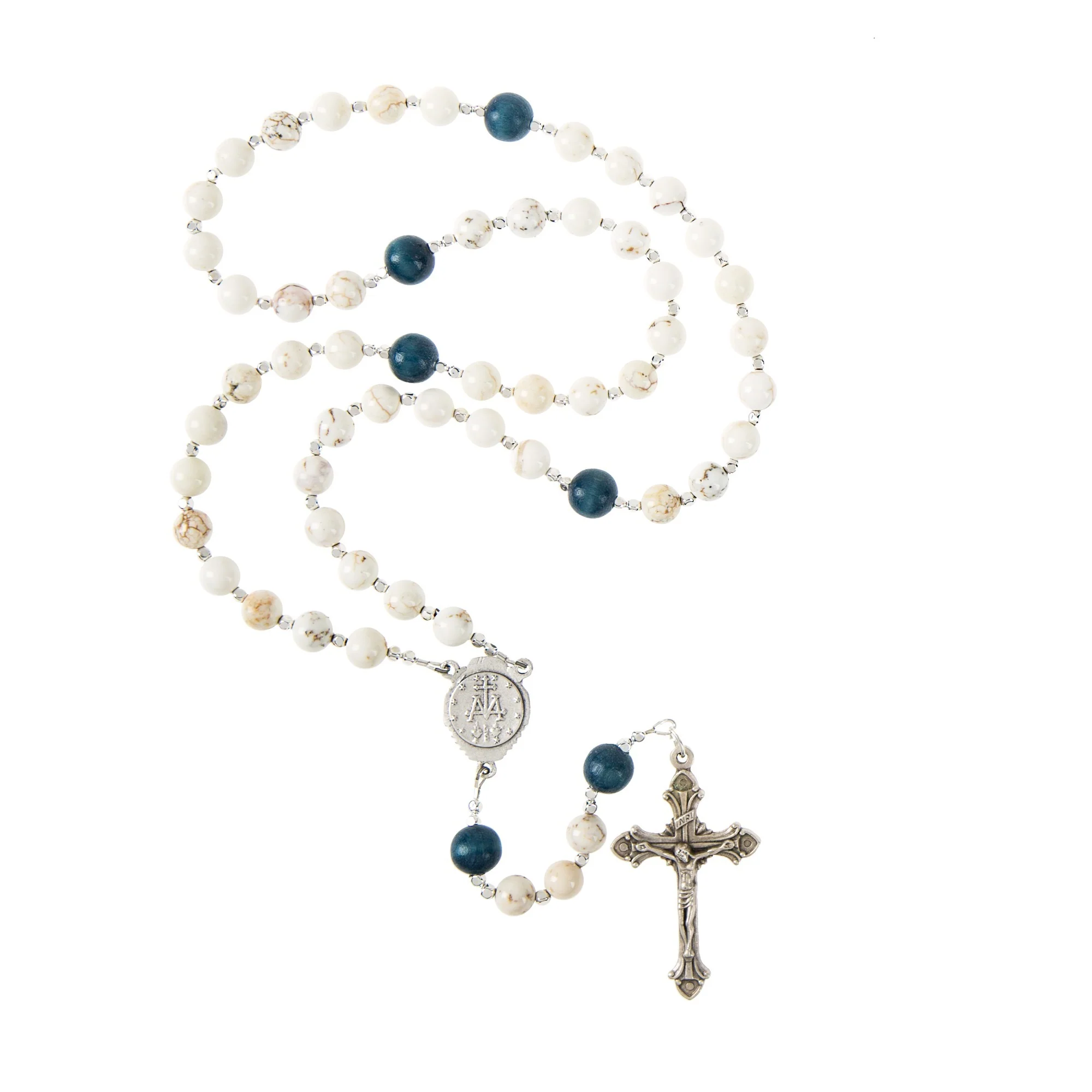 Miraculous Medal Magnesite Rosary - Image 3
