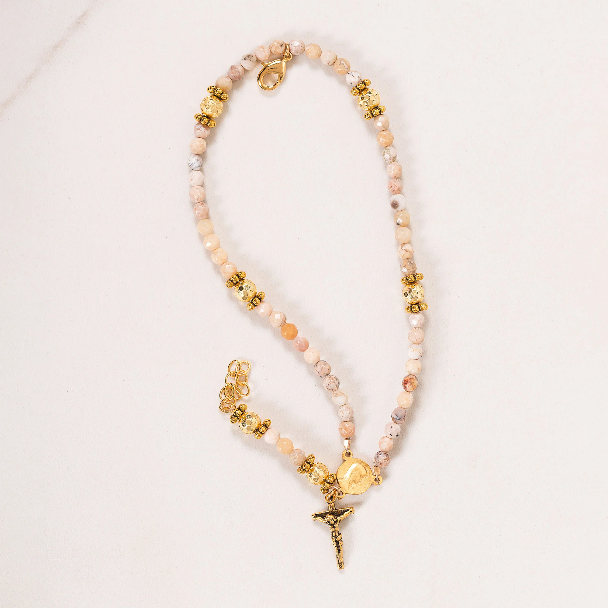 Moonstone Double Strand Rosary Bracelet - Image 3