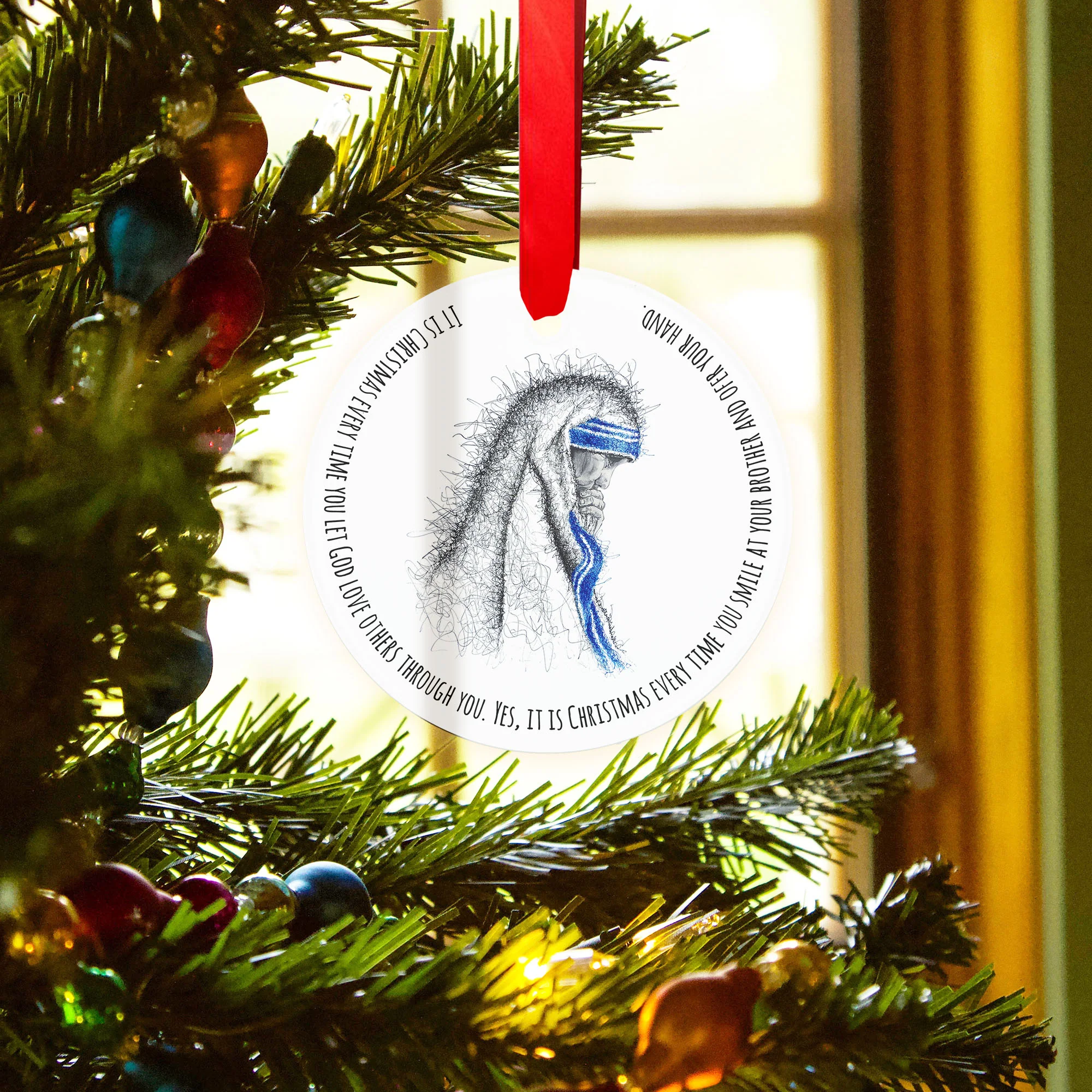 Mother Teresa "It is Christmas" Ornament