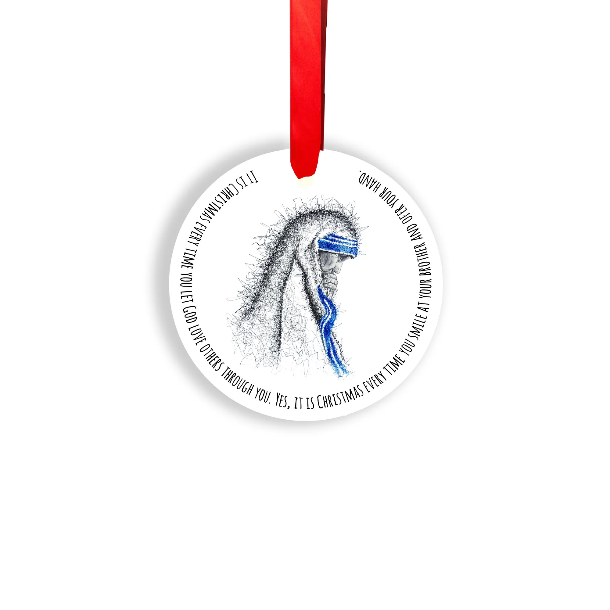 Mother Teresa "It is Christmas" Ornament - Image 2