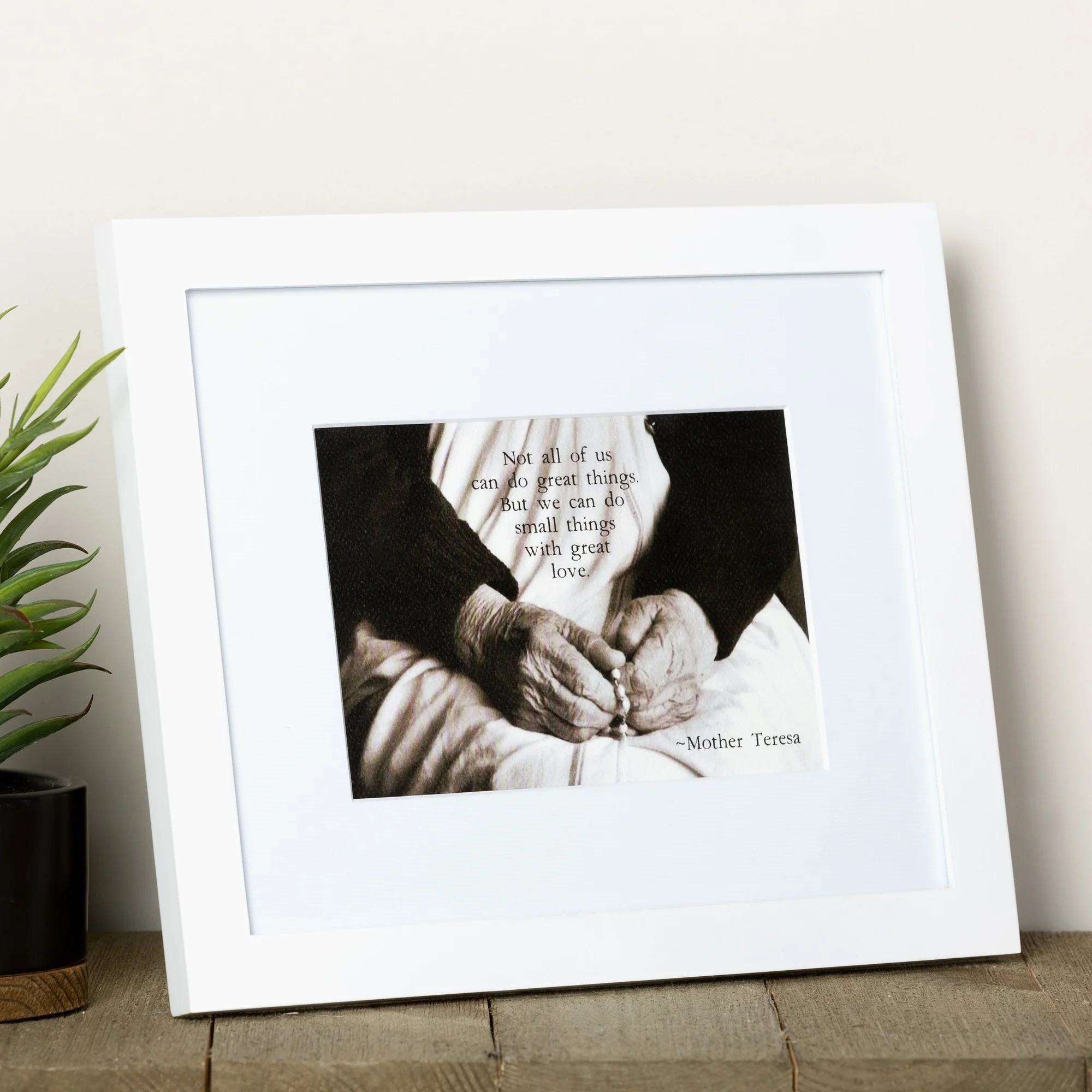 Mother Teresa "Small Things with Great Love" Framed Print