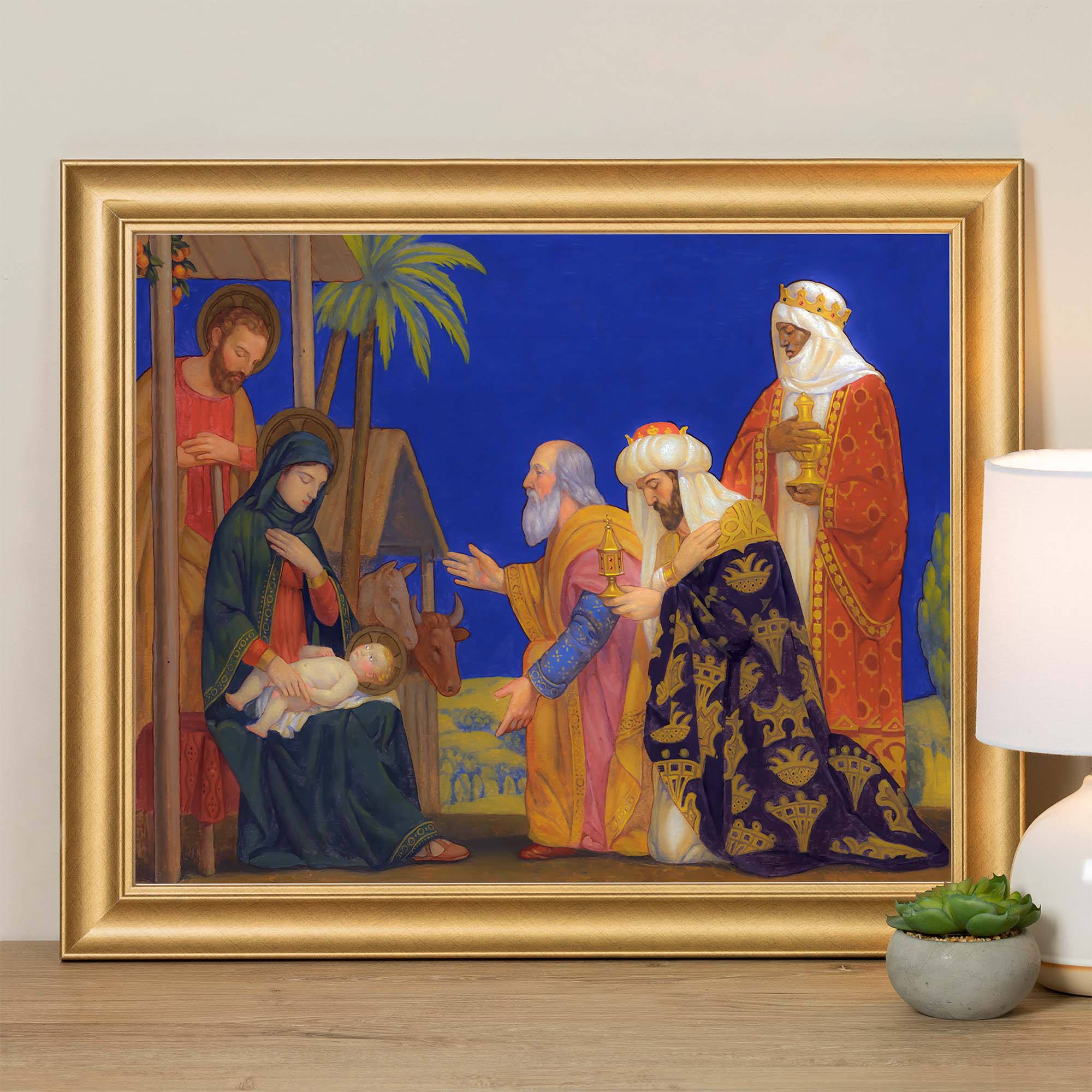 Mowbray's The Magi Gold Framed Print - Multiple Sizes