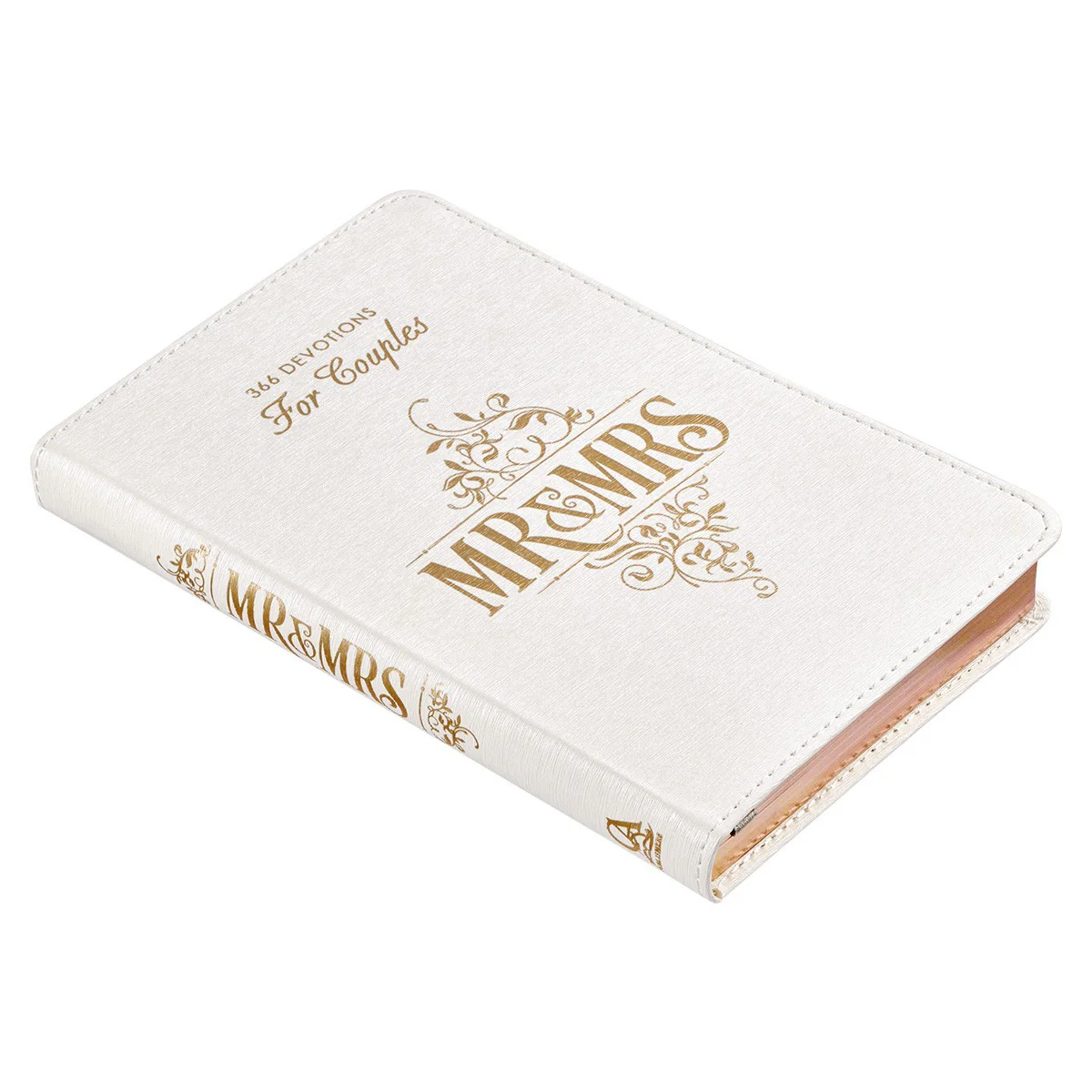 Mr. & Mrs. - 366 Devotions for Couples - White Faux Leather - Image 2