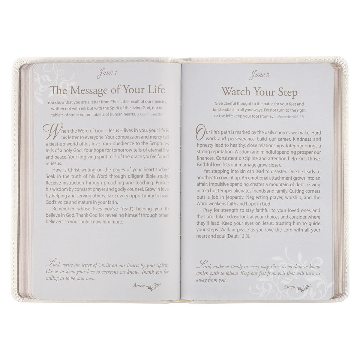 Mr. & Mrs. - 366 Devotions for Couples - White Faux Leather - Image 6