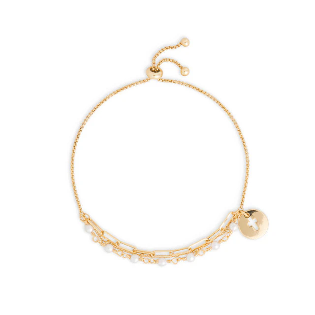 Multi-Strand Pearl & Charm First Communion Bracelet - Image 2