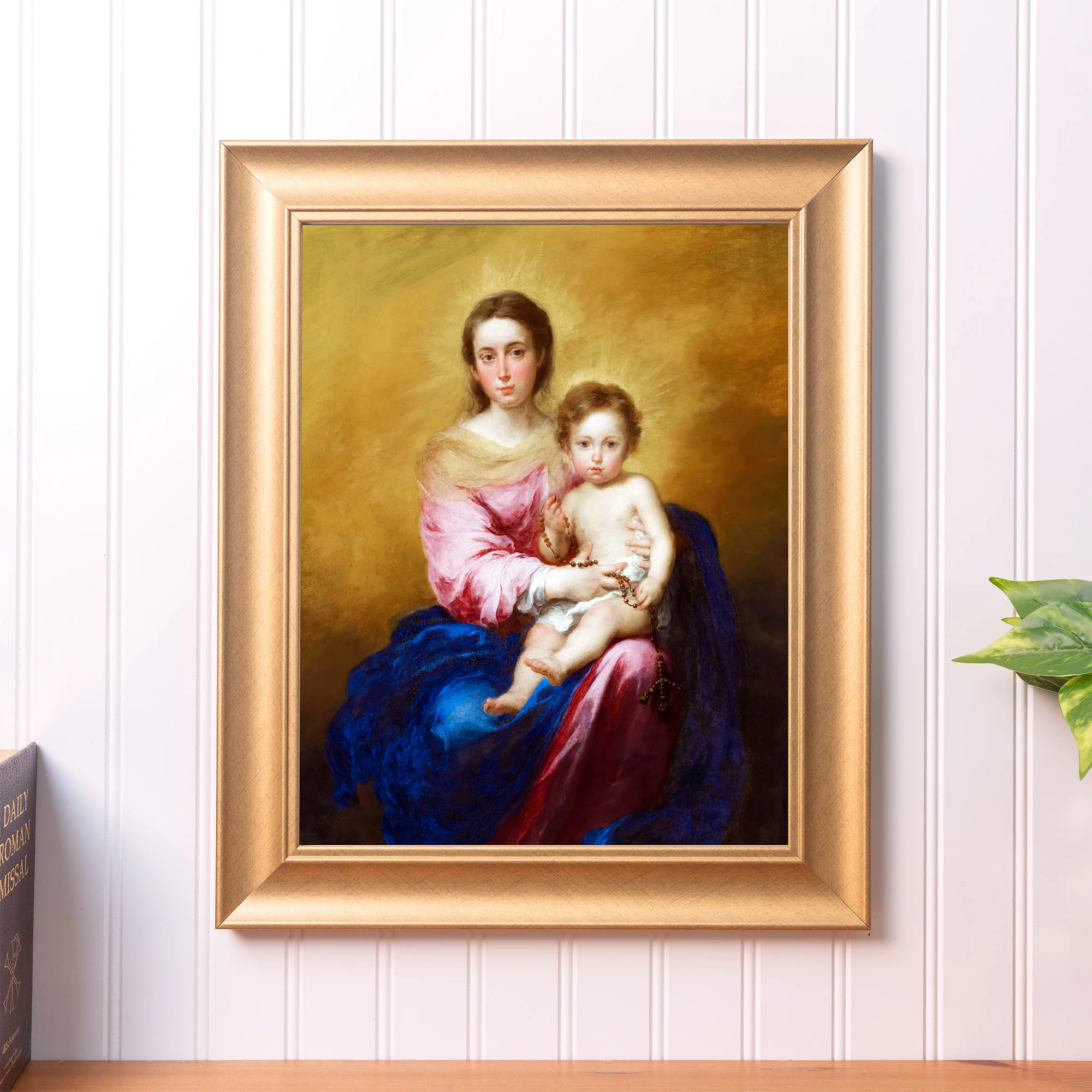 Murillo Madonna of the Rosary Gold Framed Print - Multiple Sizes - Image 3