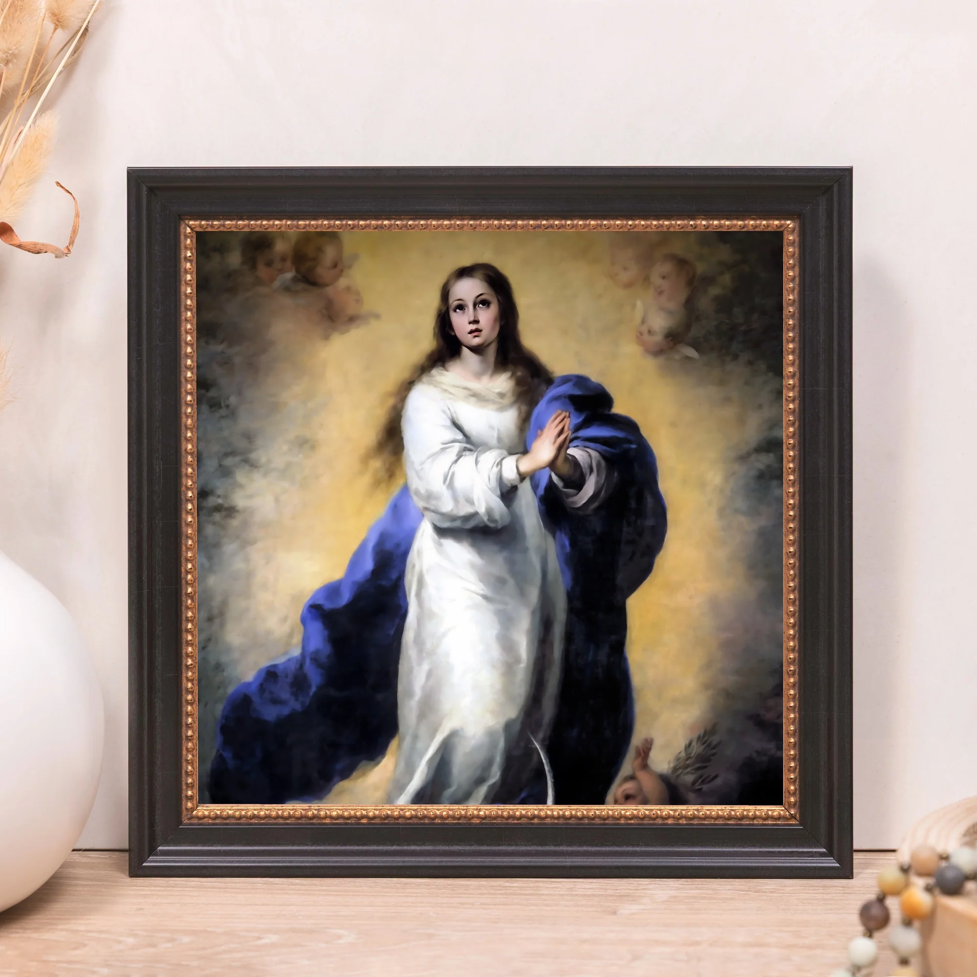Murillo's Immaculate Conception Framed Canvas - Sacred Mini Collection - Image 9