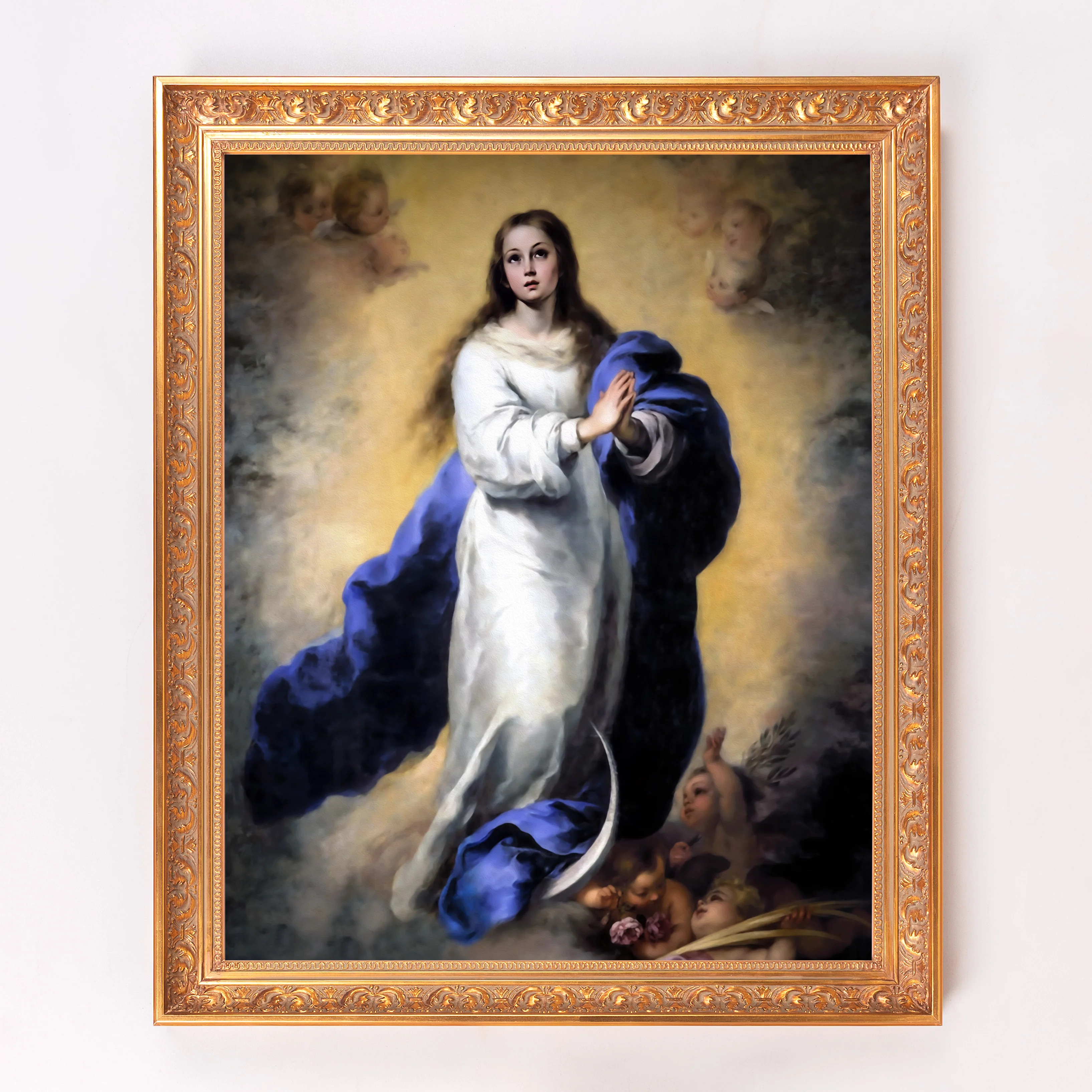 Murillo's Immaculate Conception Framed Canvas - Sacred Signature Collection - Image 2