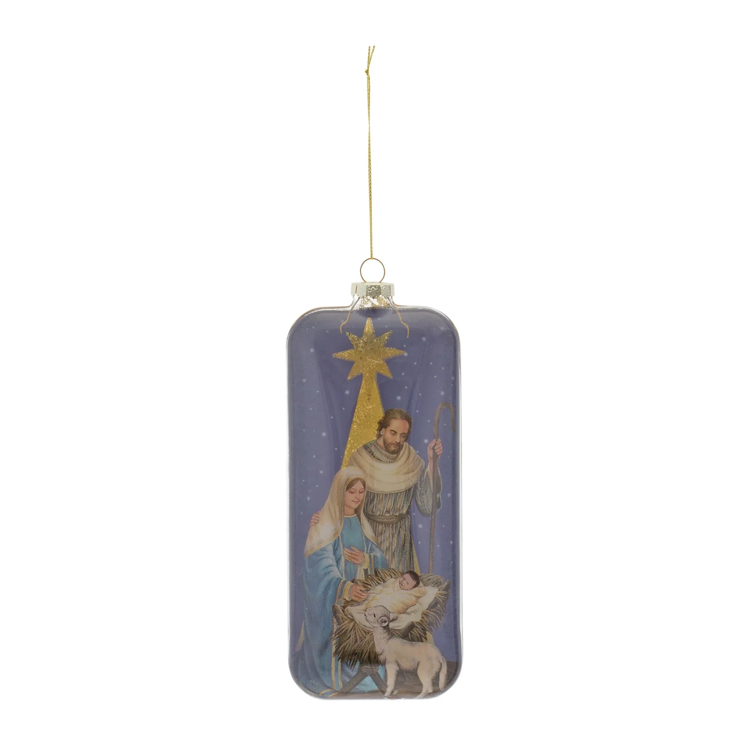 Nativity Ornament 8"H Glass - Image 2