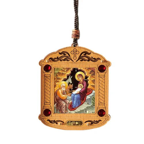 Nativity Russian Icon Shrine Ornament