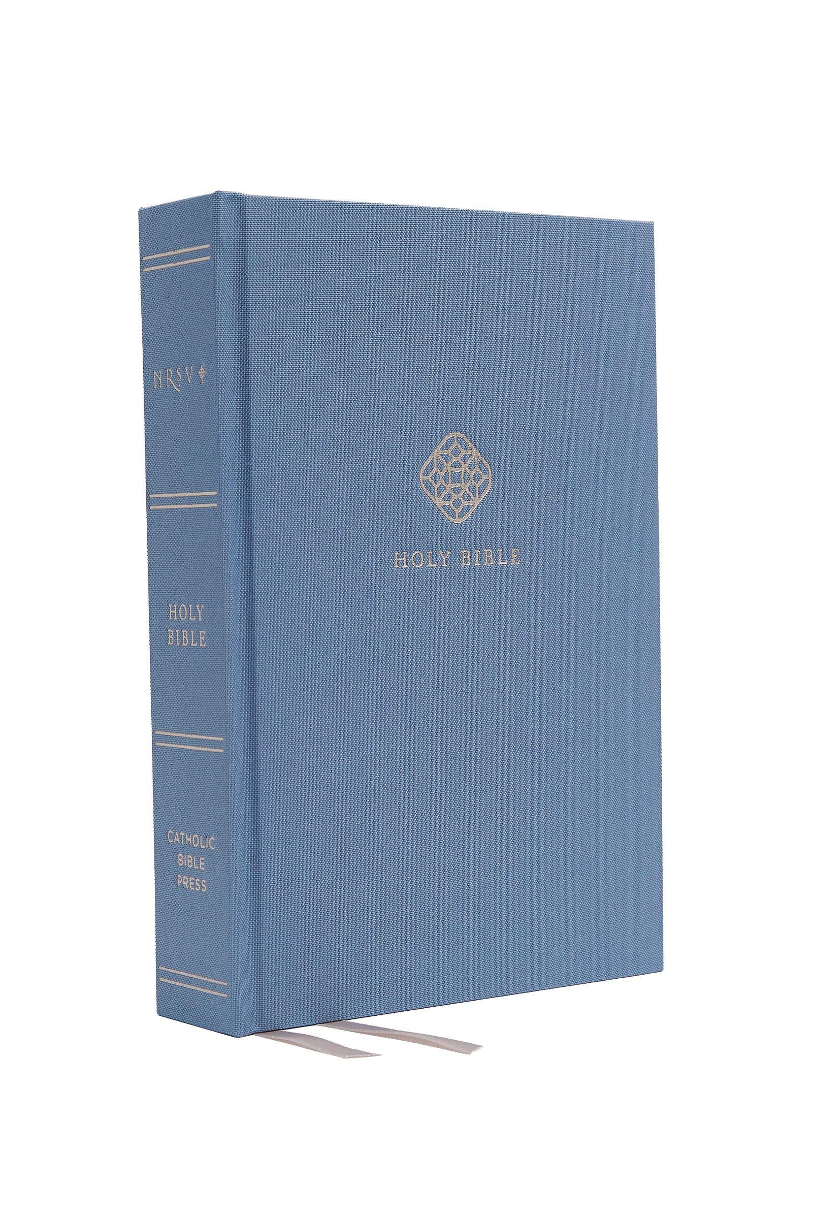 NRSV Catholic Journaling Bible - Blue Hardcover