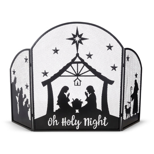 O' Holy Night Nativity Fire Screen - 48"