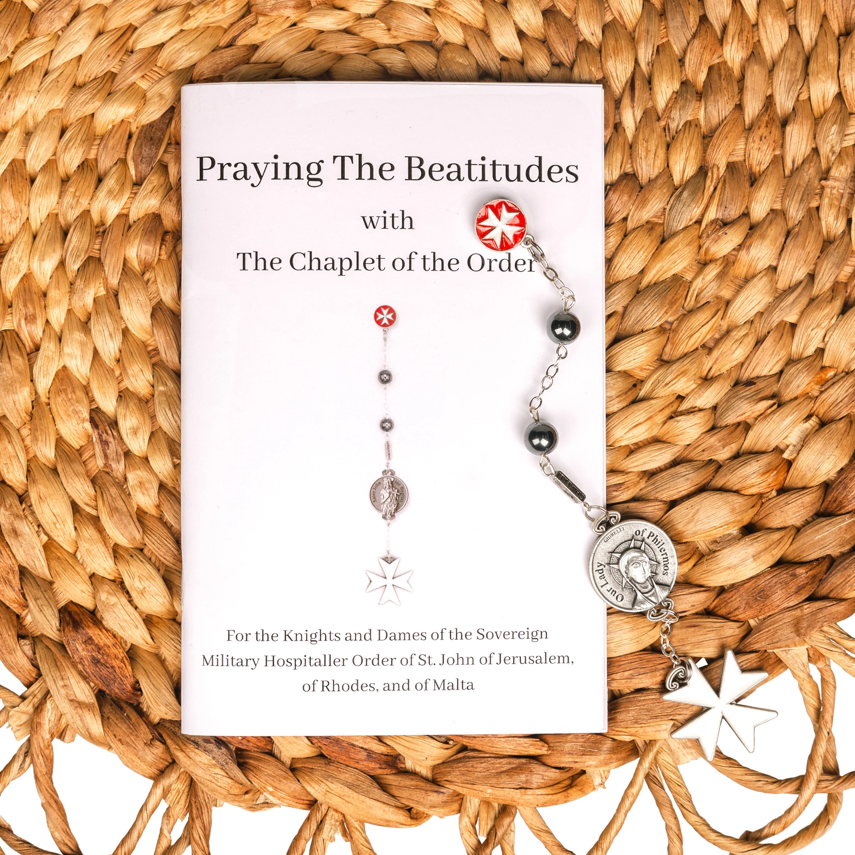 Order of Malta Custom Beatitudes Chaplet & Booklet Gift Set