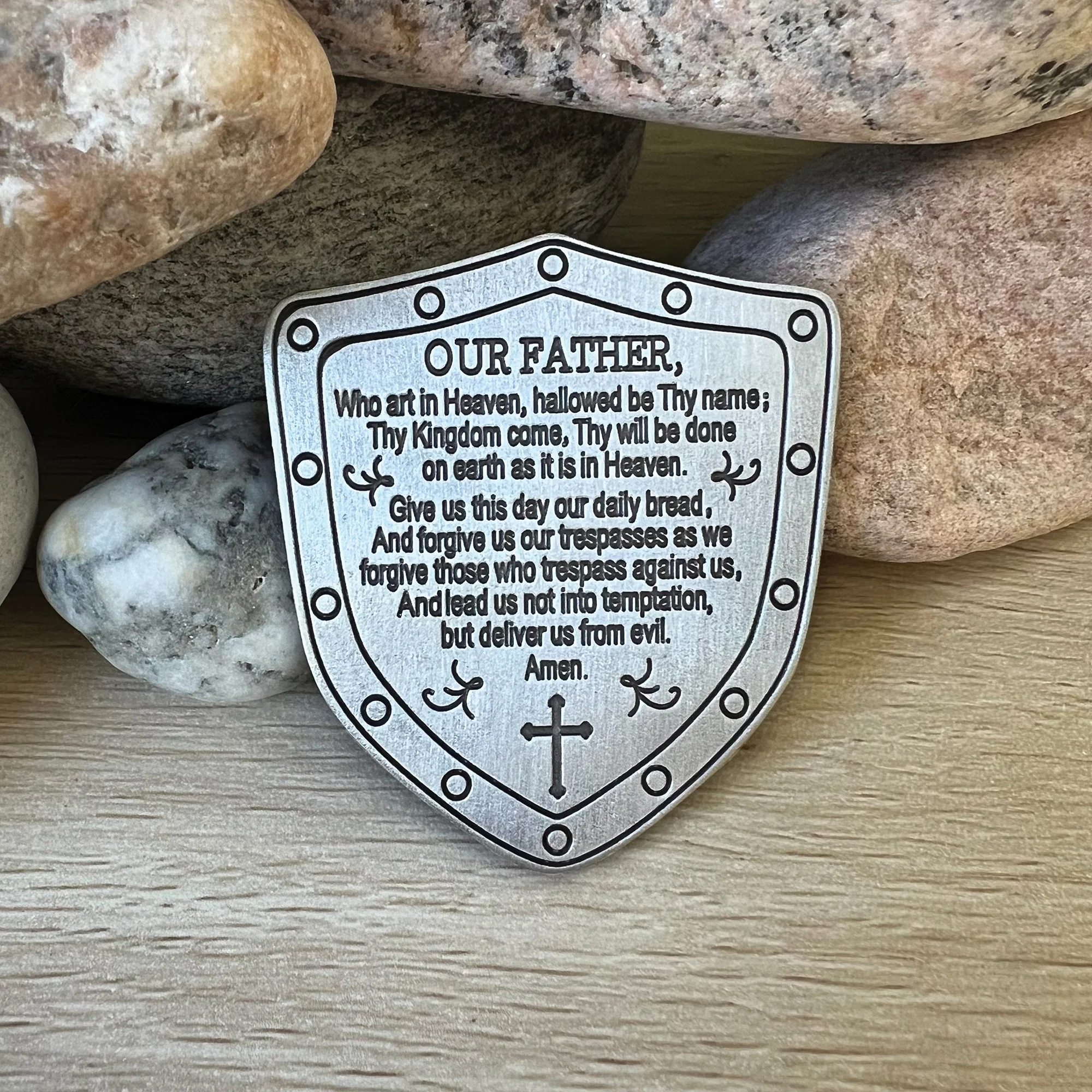 Our Father Shield Visor Clip
