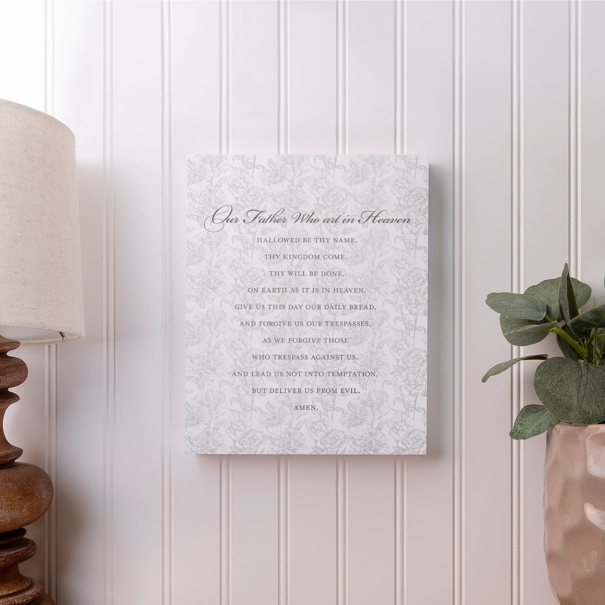 Our Father Toile Art Plaque - 10" - Image 2