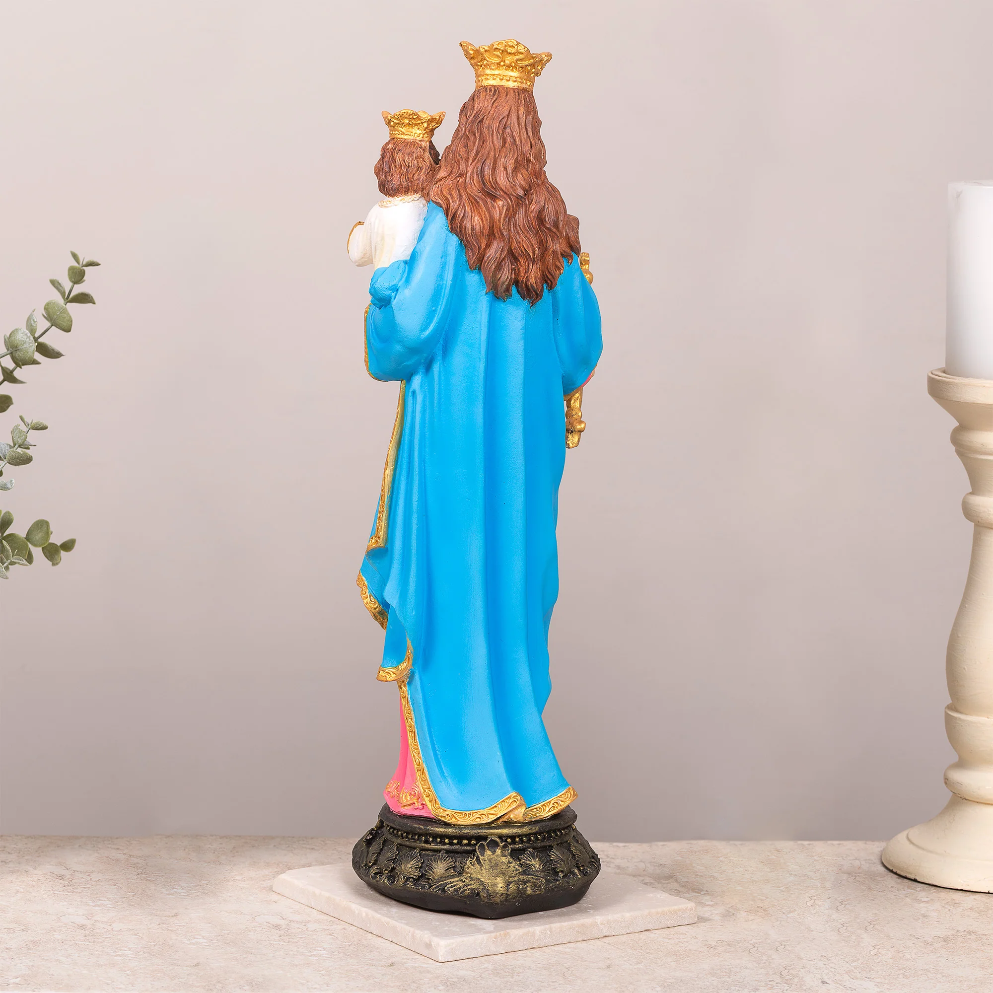Our Lady Help of Christians Statue - White or Hand Painted - 16" - Image 8