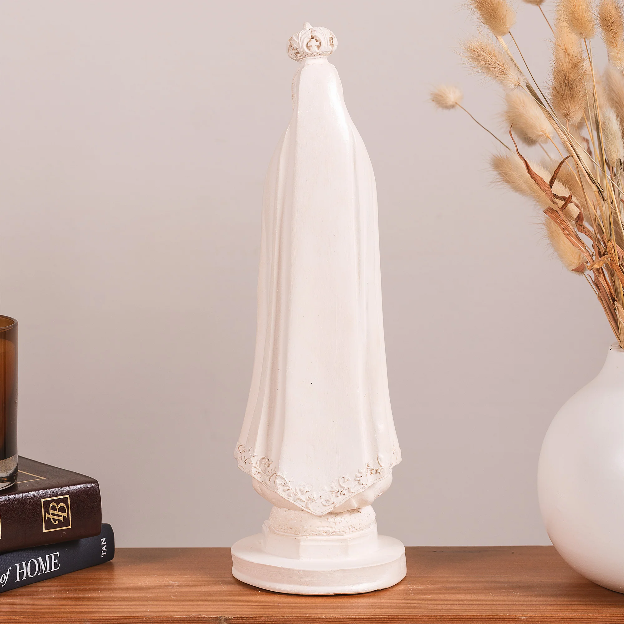 Our Lady of Fatima Statue - White or Hand Painted - 12" - Image 4
