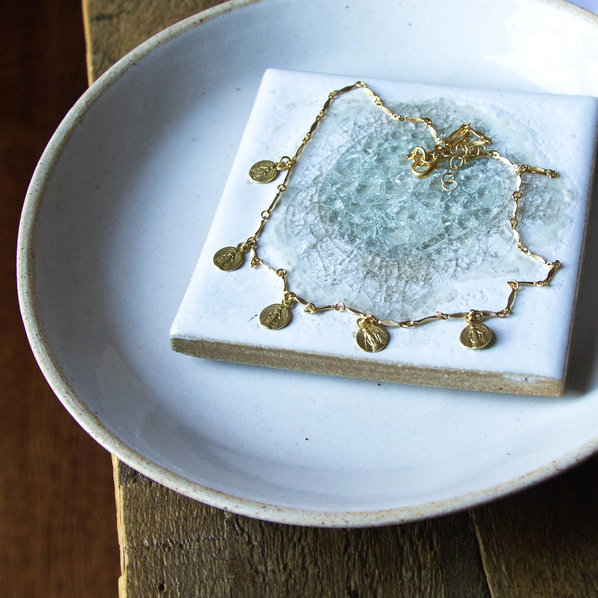 Our Lady of Grace Petite Medallion Necklace - Image 2