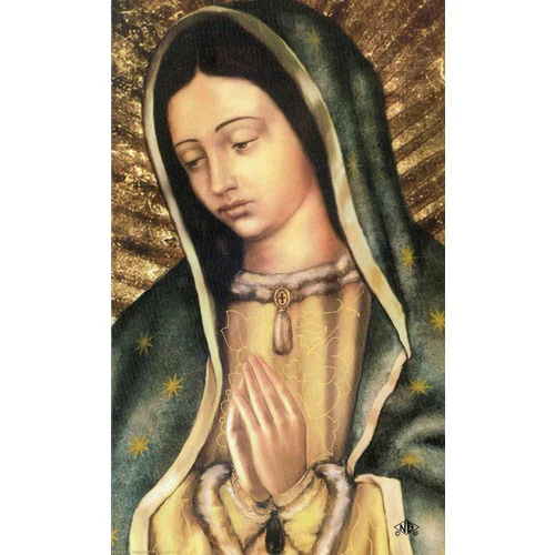 Laminated Our Lady of Guadalupe Bust Personalized Prayer Card (Priced Per Card)