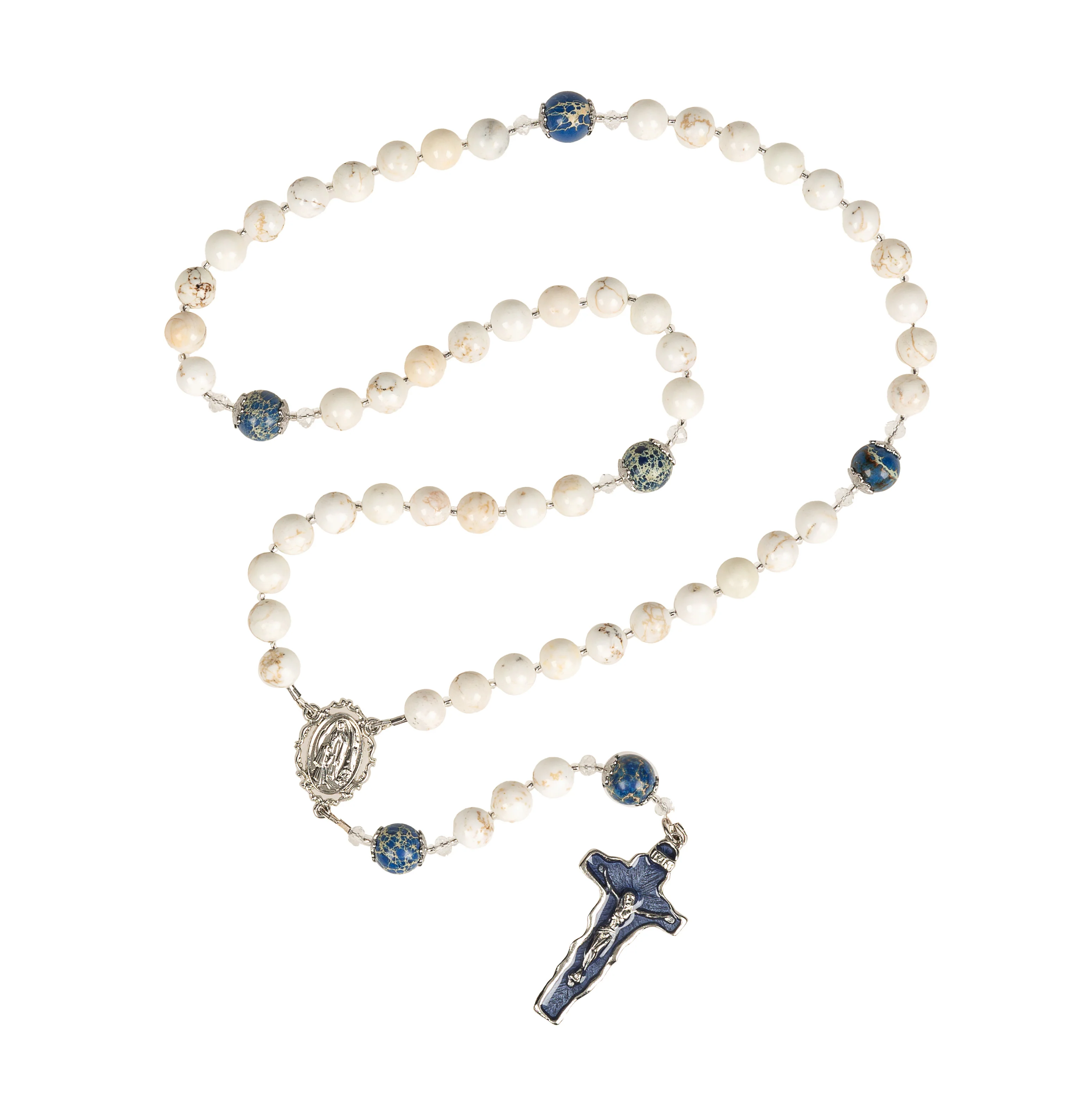 Our Lady of Lourdes Magnesite Rosary - Image 3