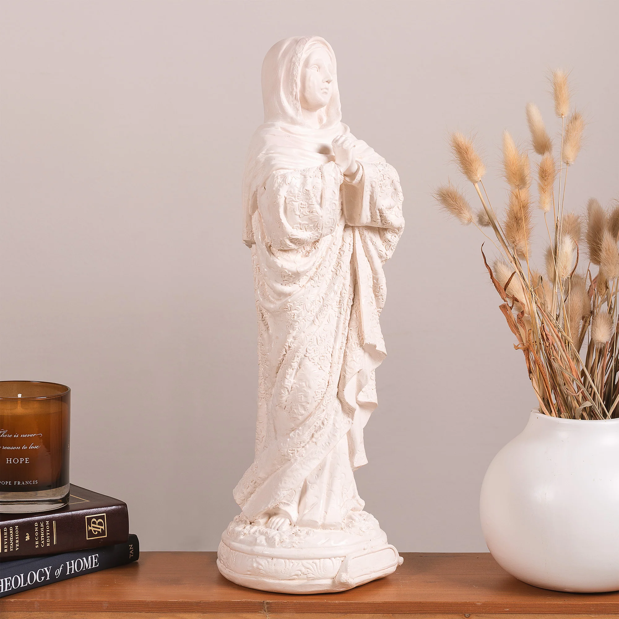 Our Lady of Sorrows Statue - White or Hand Painted -16" - Image 3