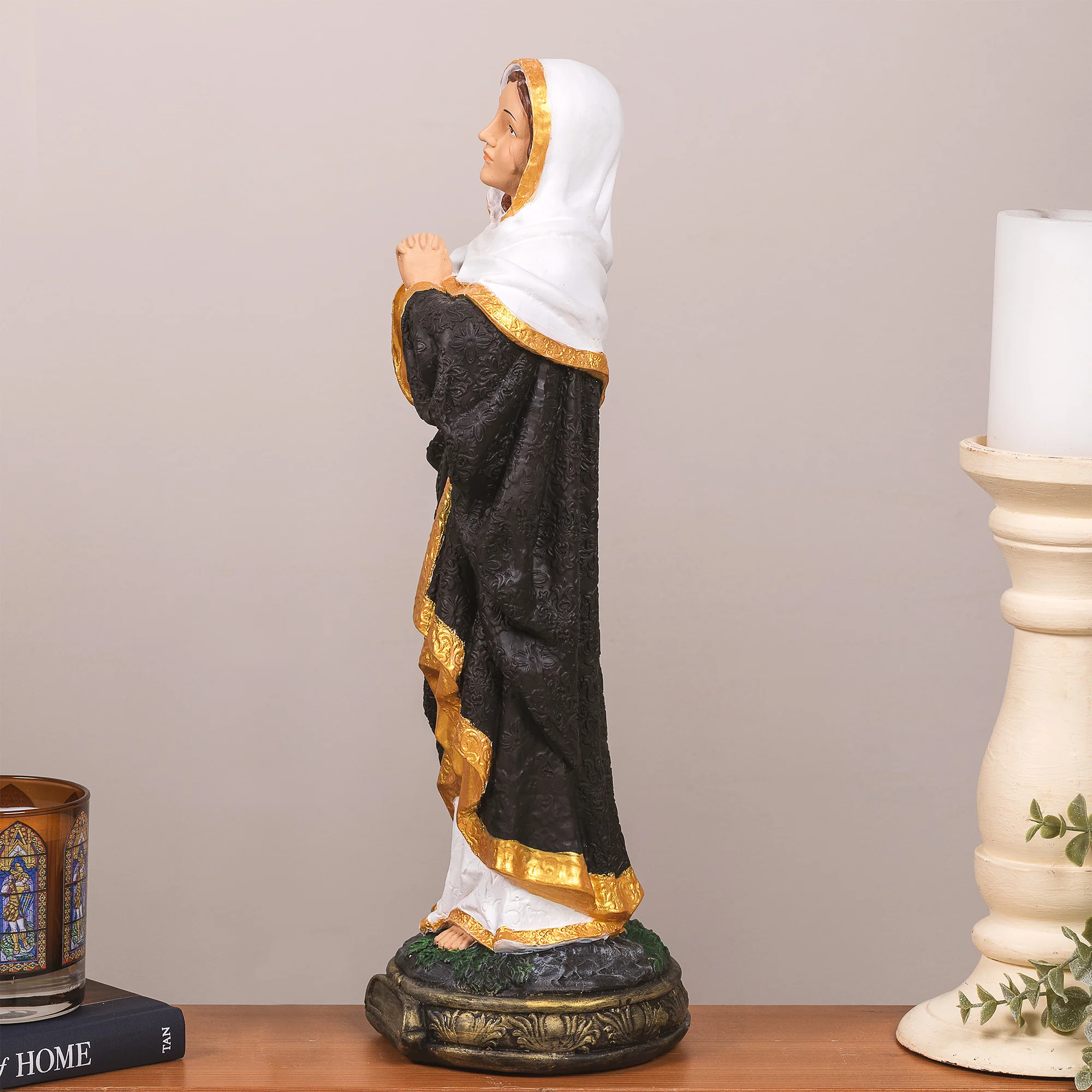 Our Lady of Sorrows Statue - White or Hand Painted -16" - Image 7