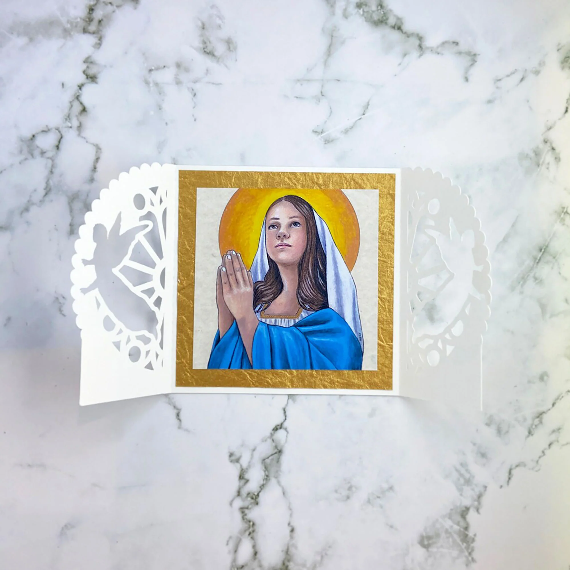 Our Lady of the Annunciation Display Prayer Card