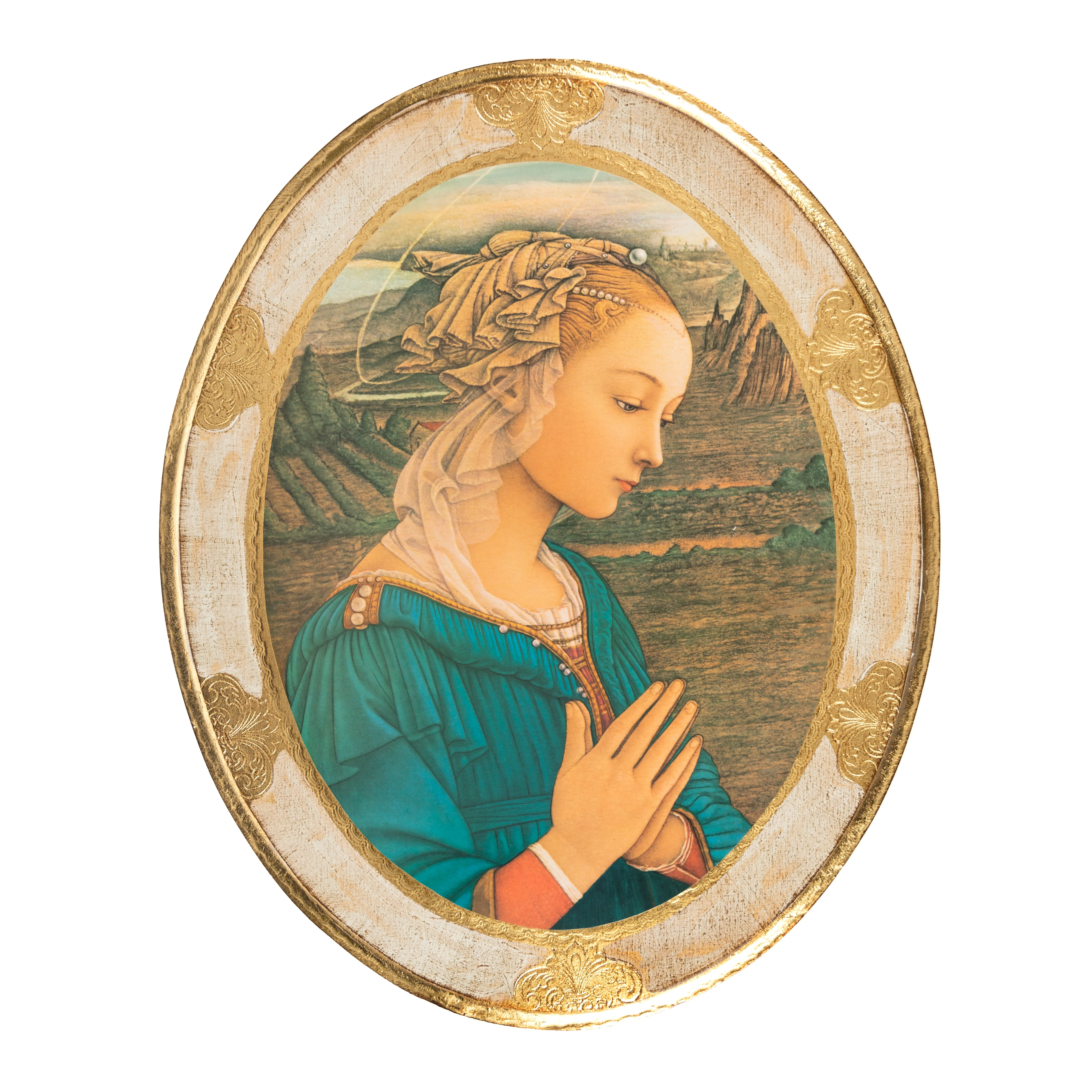 Oval Lippi Madonna Florentine Plaque - Image 2
