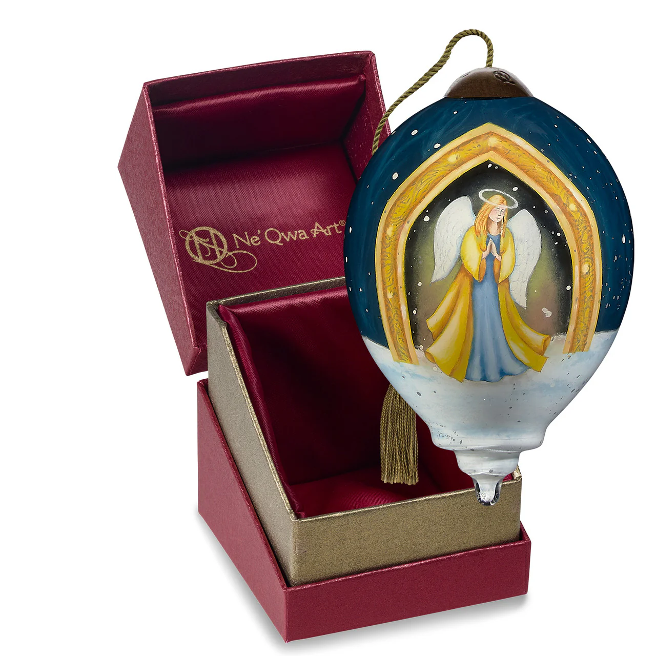 Peace of the Angels Blown Glass Ornament - Image 4