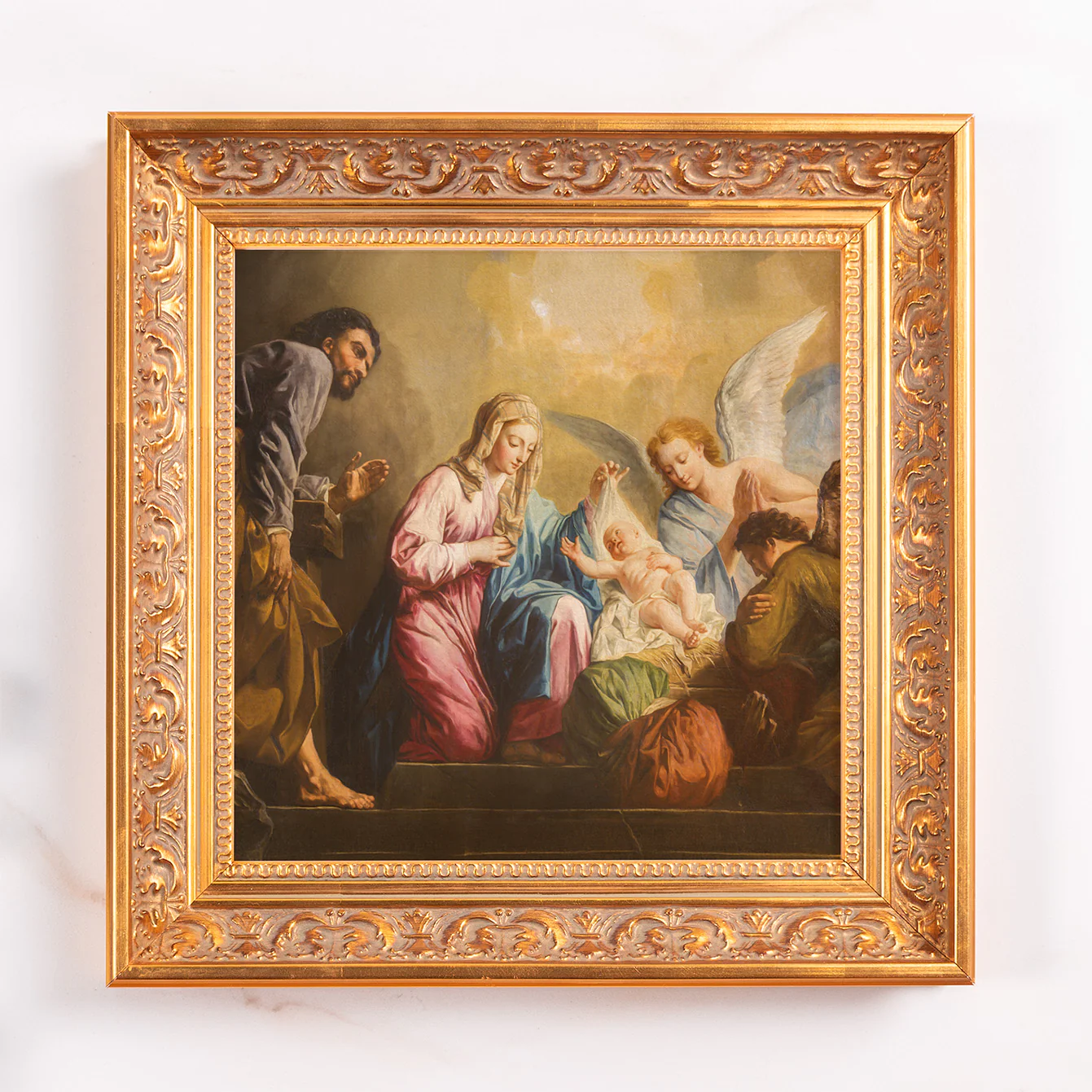 Pellegrini's The Nativity Framed Canvas - Sacred Mini Collection - Image 2