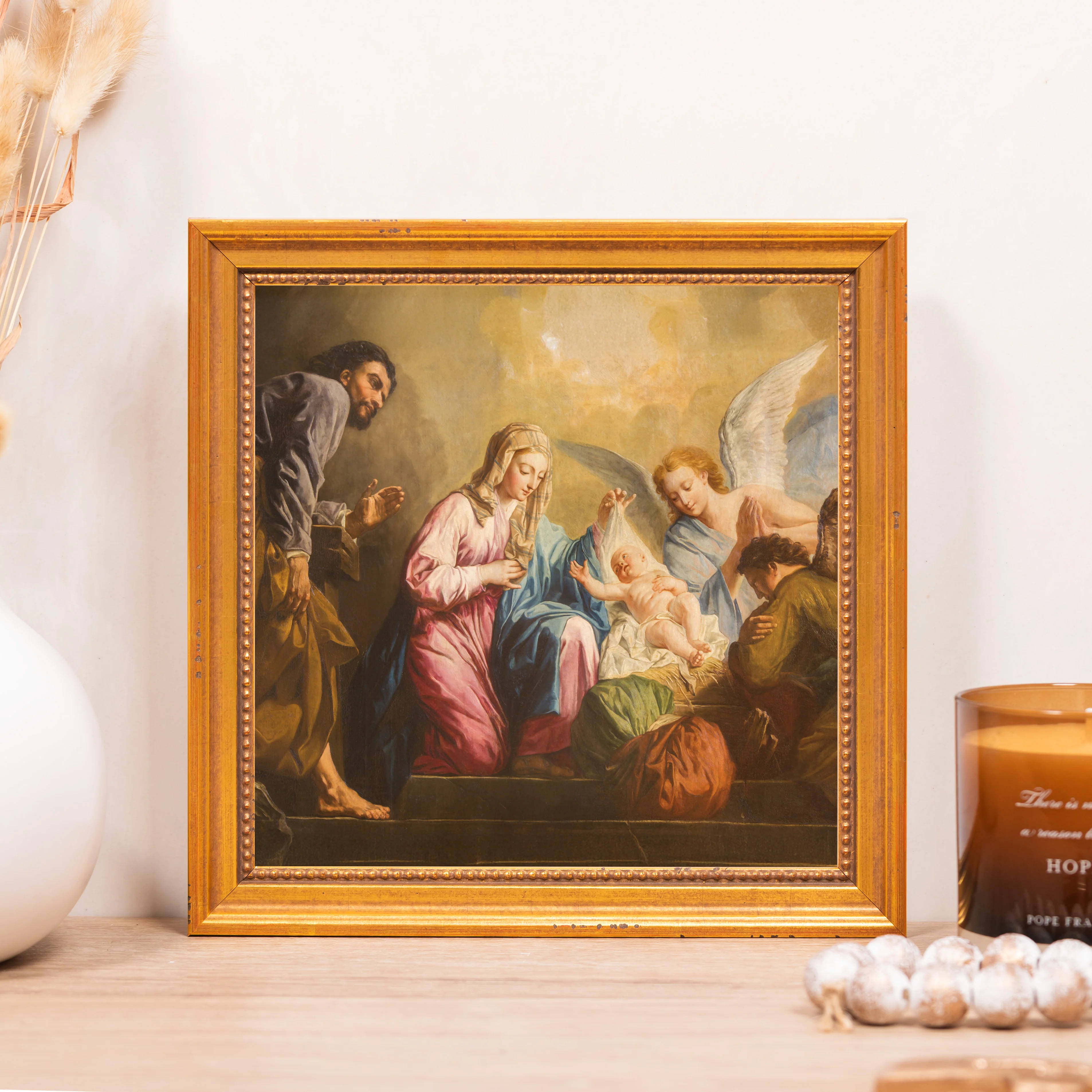 Pellegrini's The Nativity Framed Canvas - Sacred Mini Collection - Image 5