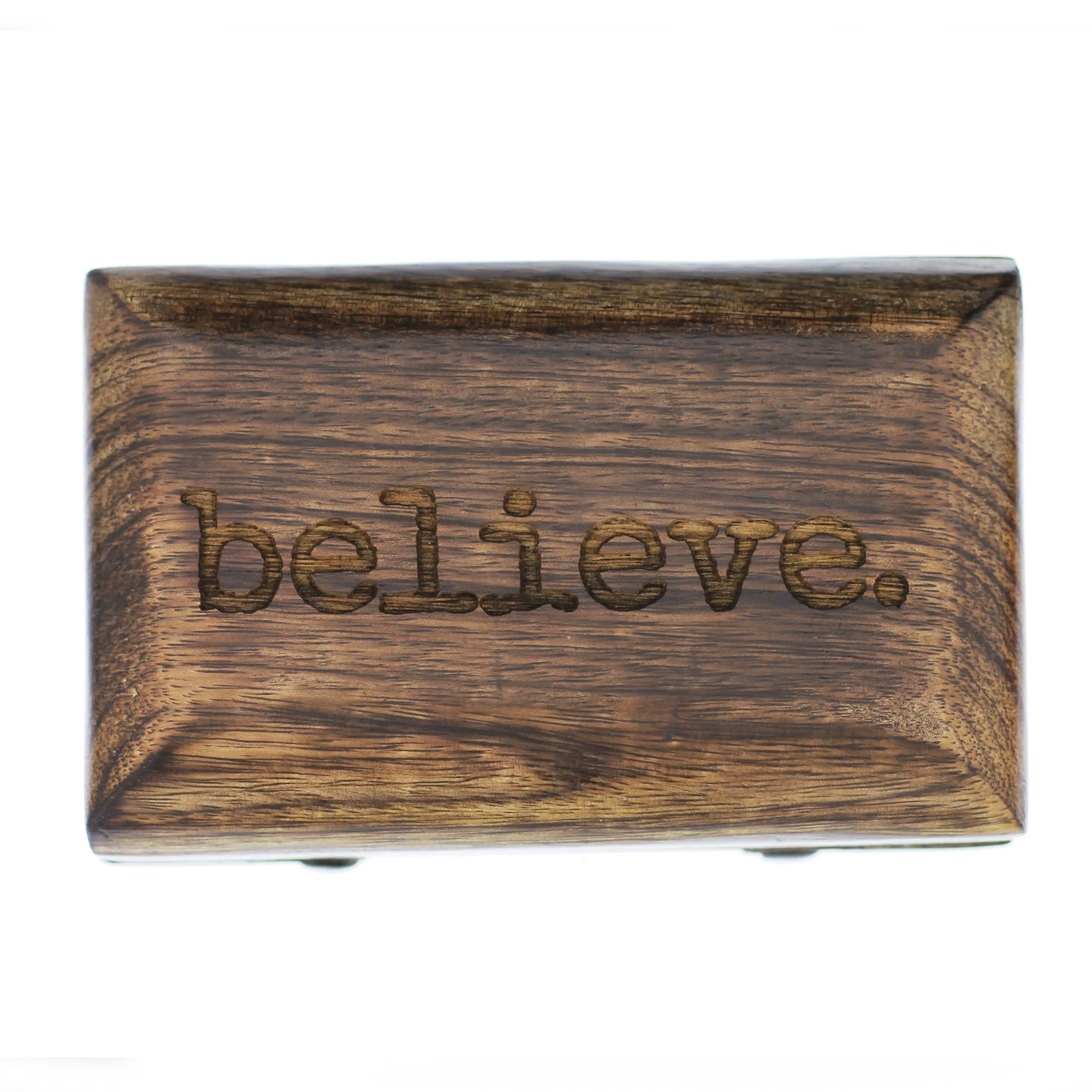 Personalized "believe" Rosary Box