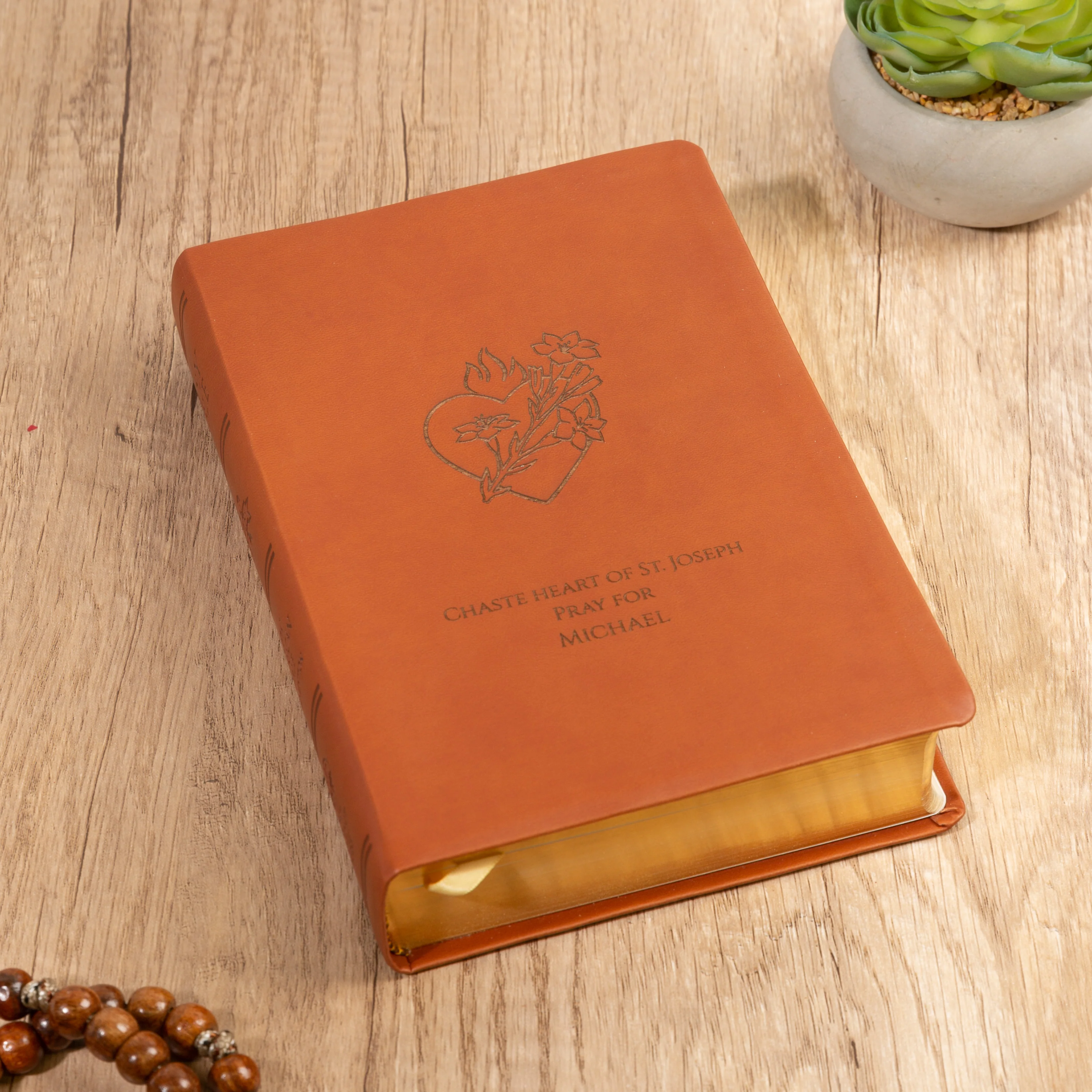 Personalized Chaste Heart of St. Joseph Bible