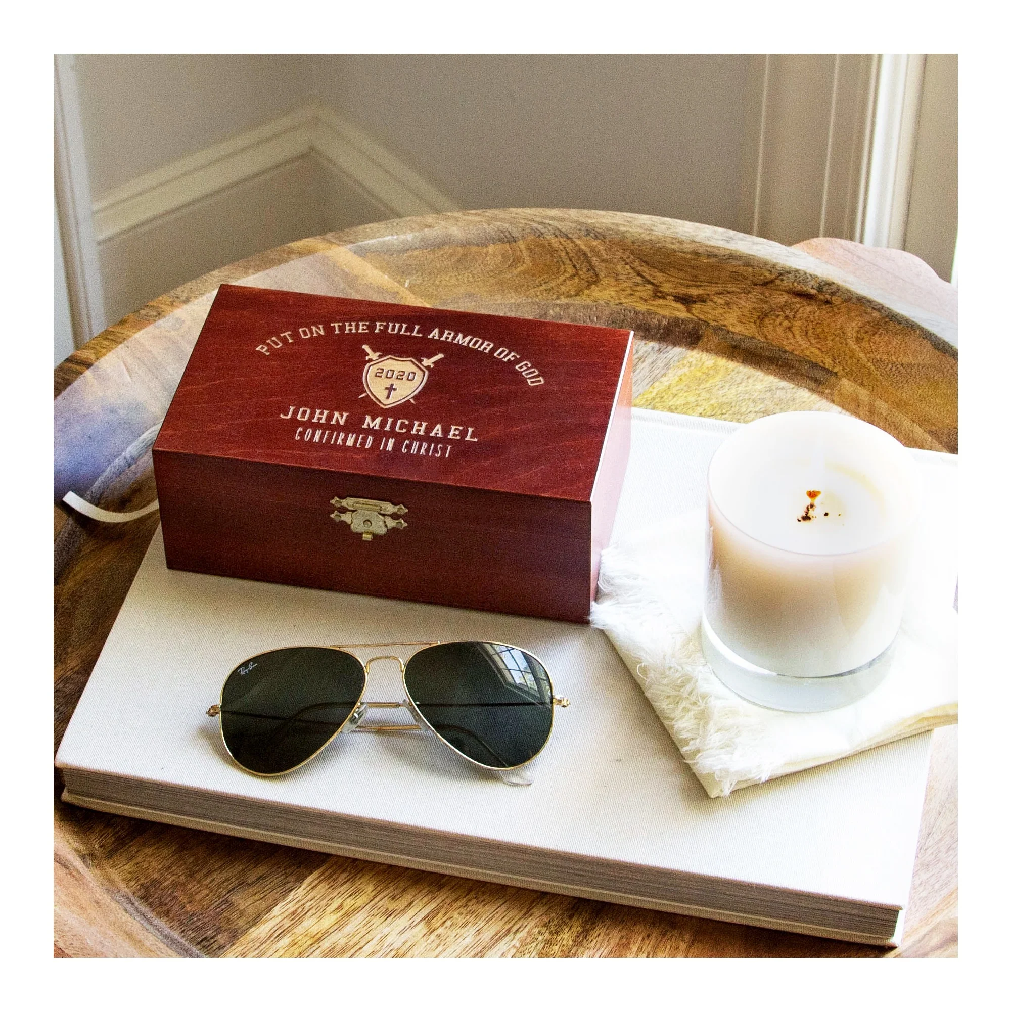 Personalized Confirmation Armor of God Keepsake Box