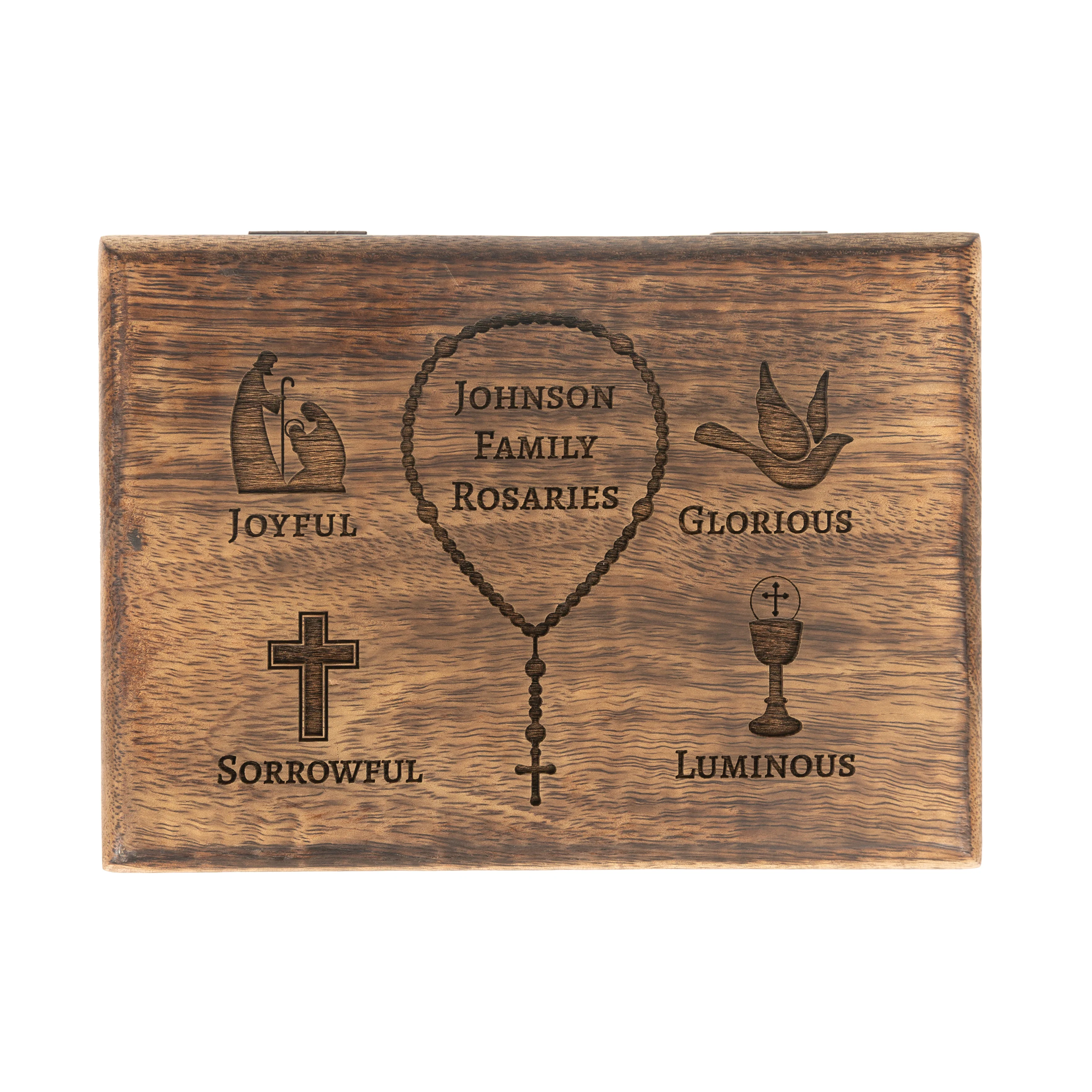 Personalized Family Rosary Box 5x7 - Image 2